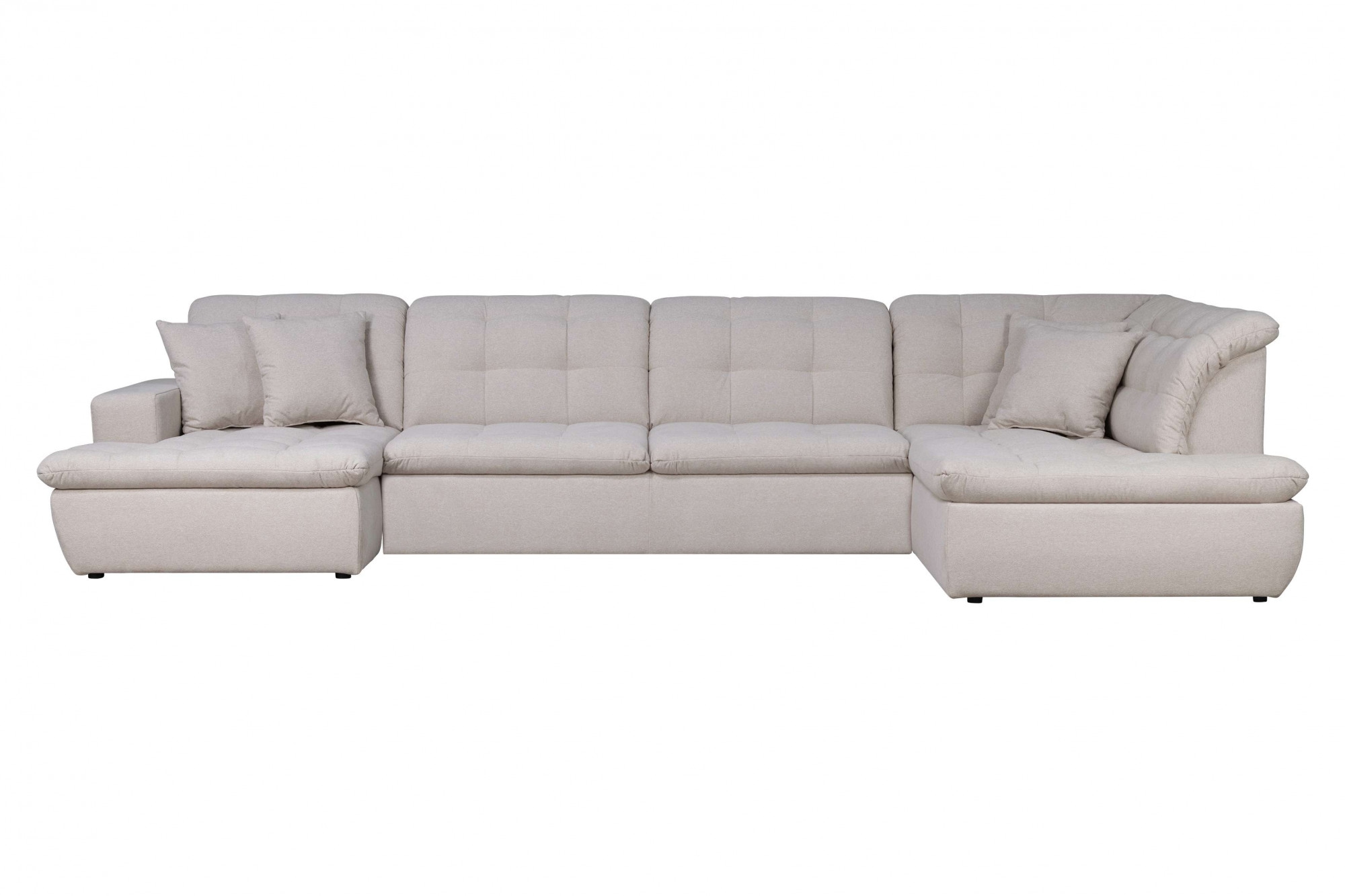 INOSIGN Wohnlandschaft »BRISBANE NEU U-Form«, mit feiner Steppung, Matten-Optik, incl. Zierkissen