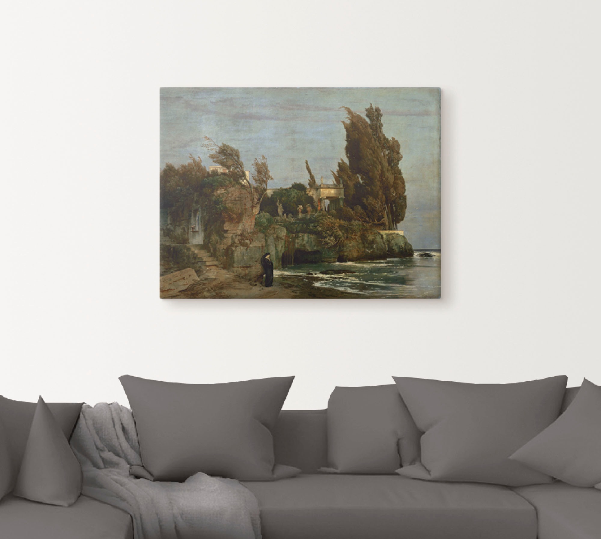 Artland Wandbild »Villa am Meer. 2. Fassung. 1865«, Küste, (1 St.), als Leinwandbild, Wandaufkleber oder Poster in versch. Größen