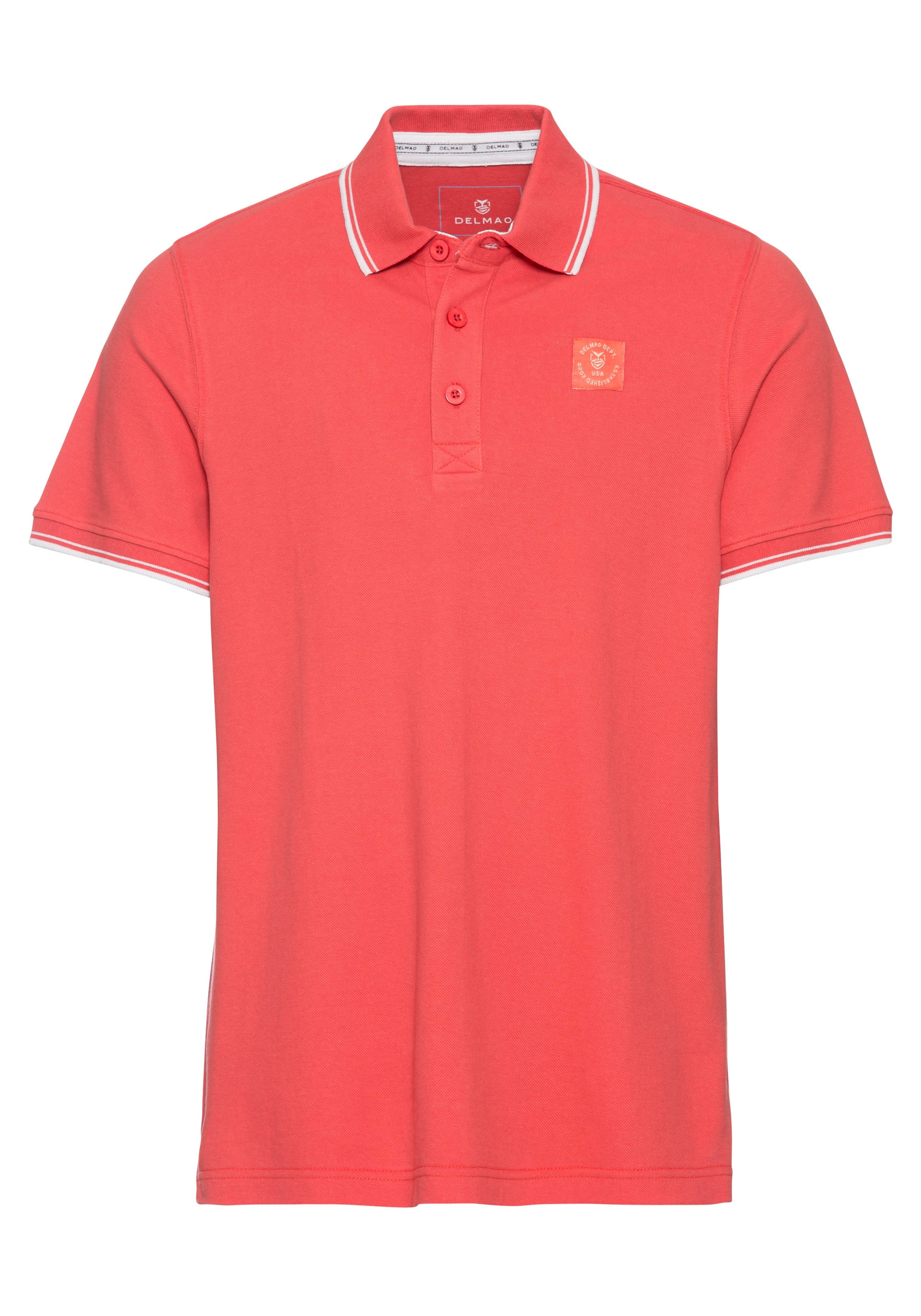 DELMAO Poloshirt, mit modischem Brustlabel - NEUE MARKE!