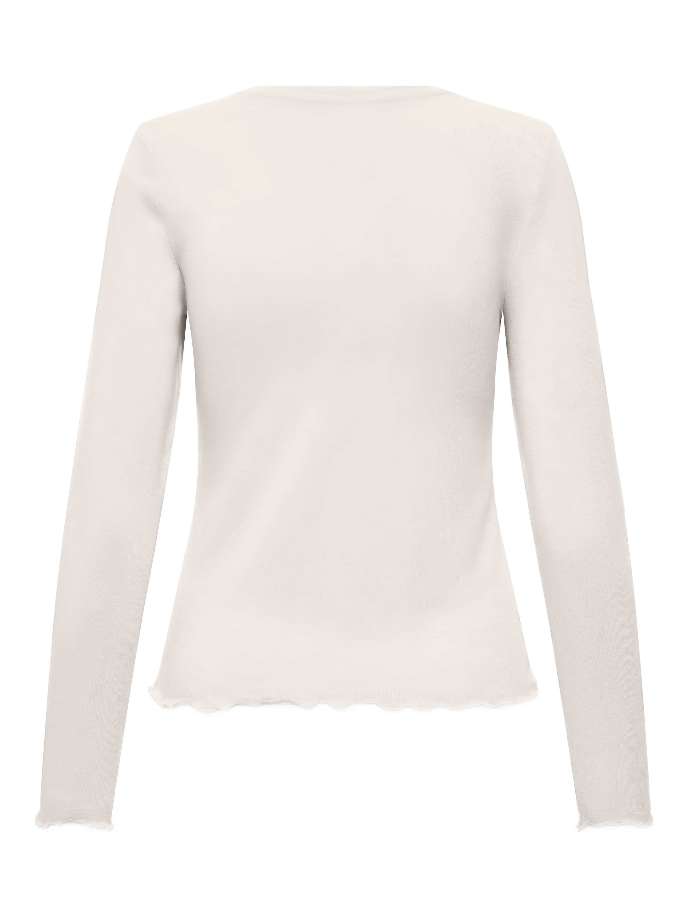 ONLY Langarmshirt »ONLVIRRO O NECK L/S TOP BOX JRS« Materialmix, regular fit