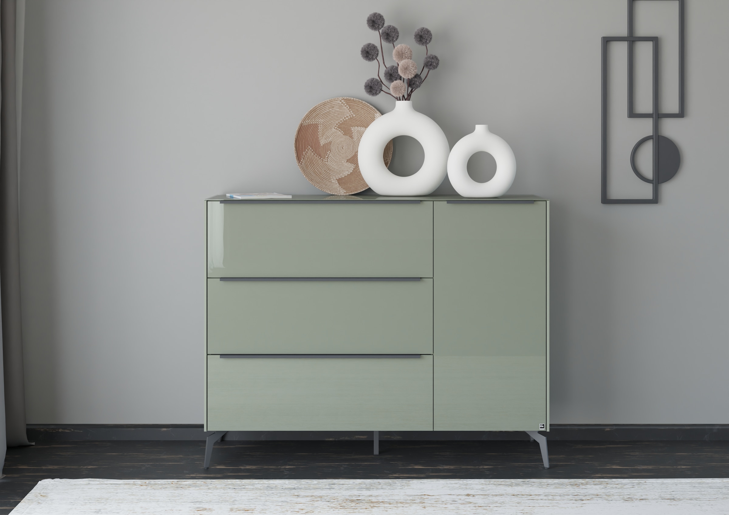 set one by Musterring Sideboard »Reno« 1 Stk. tlg. Mit Winkelfuß in diversen Farben, 109 cm Höhe & Farbauswahl