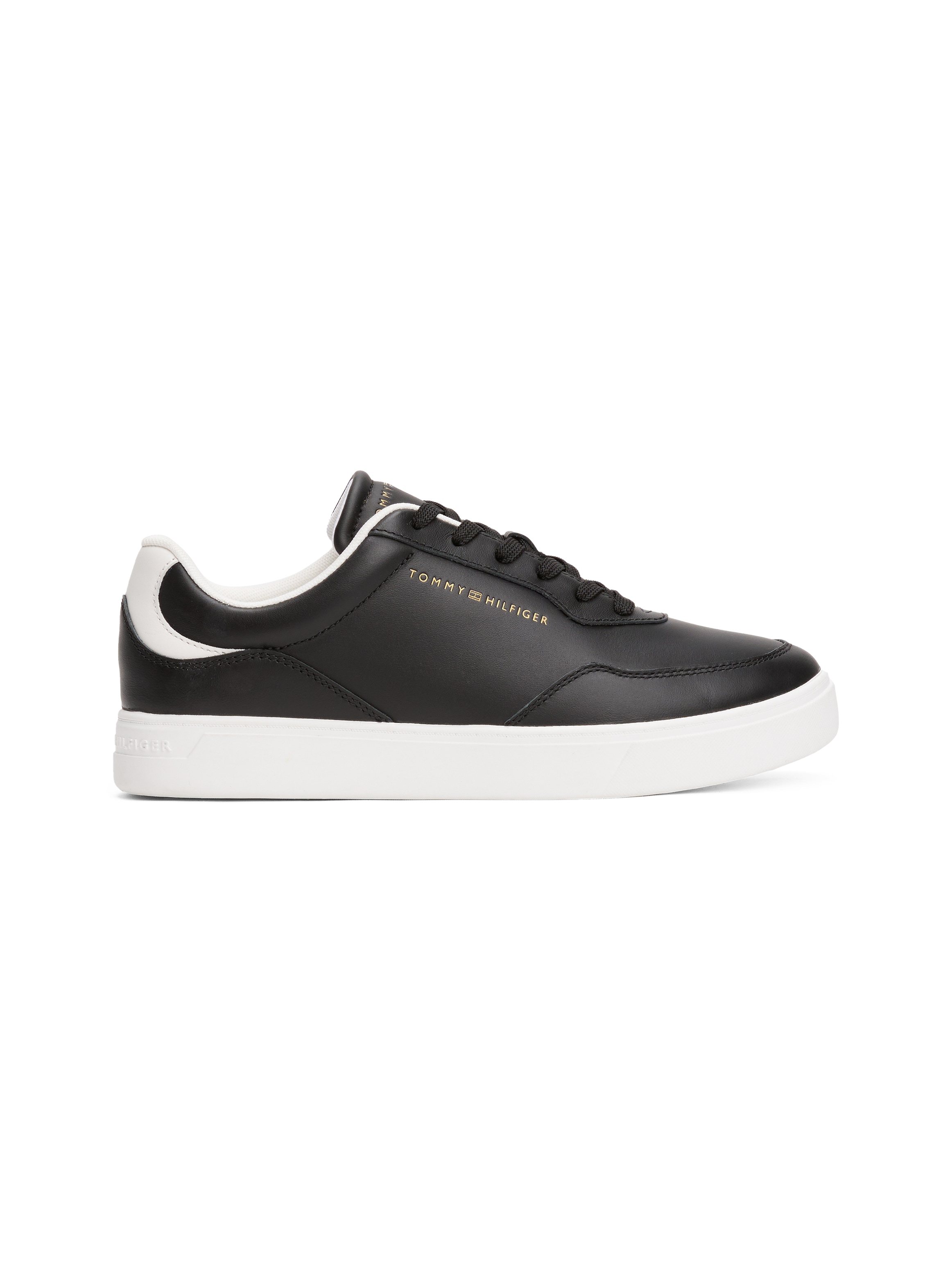 Tommy Hilfiger Plateausneaker »CASUAL CUPSOLE SNEAKER«, Freizeitschuh, Halbschuh, Schnürer mit goldfarbenem Logoschriftzug