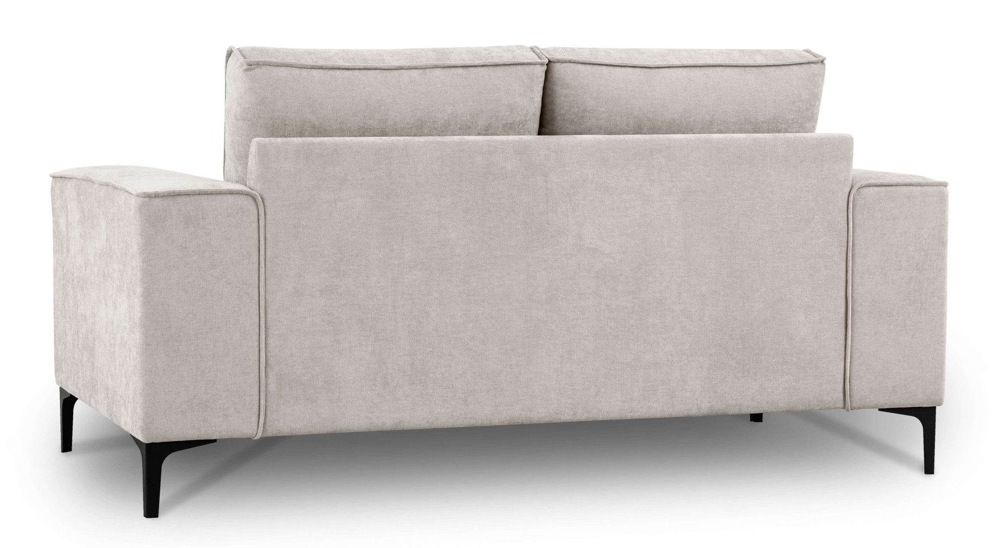 Places of Style 2-Sitzer »Kompaktsofa Oland, Struktur, Flachgewebe, Luxus-Microfaser, Boucle«, 164 cm, Wellenunterfederung, Skandi-Design, Metallfüße