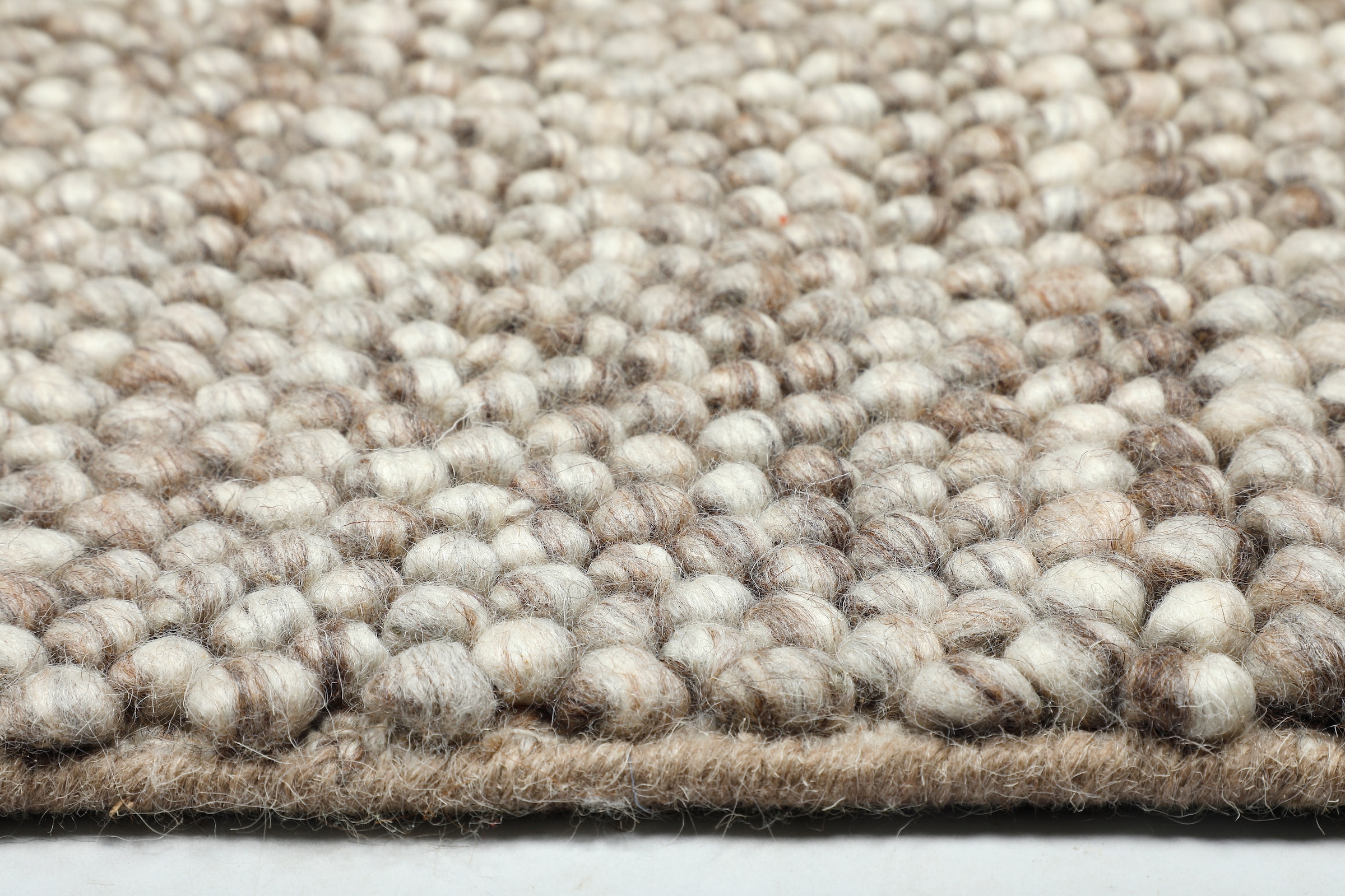 OTTO home Wollteppich »Wolly, Wolle, in Standard und Premium Qualität« rechteckig 14 mm Höhe handgewebt, Handweb Teppiche, Skandi, Wohnzimmer, Schlafzimmer