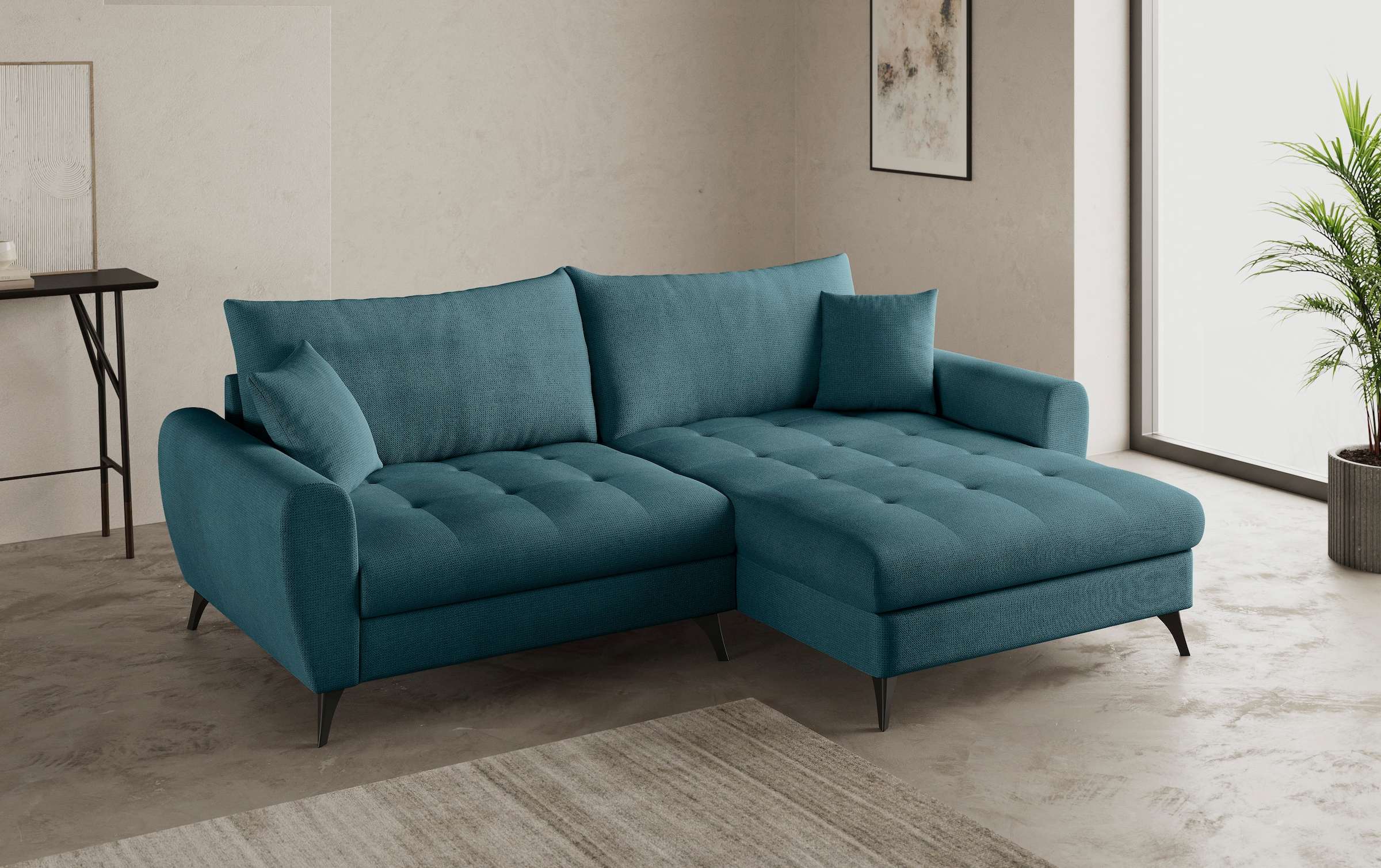 Mr. Couch Ecksofa »Blackburn II L-Form«, Wahlweise mit Kaltschaumpolsterung bis 140 kg belastbar