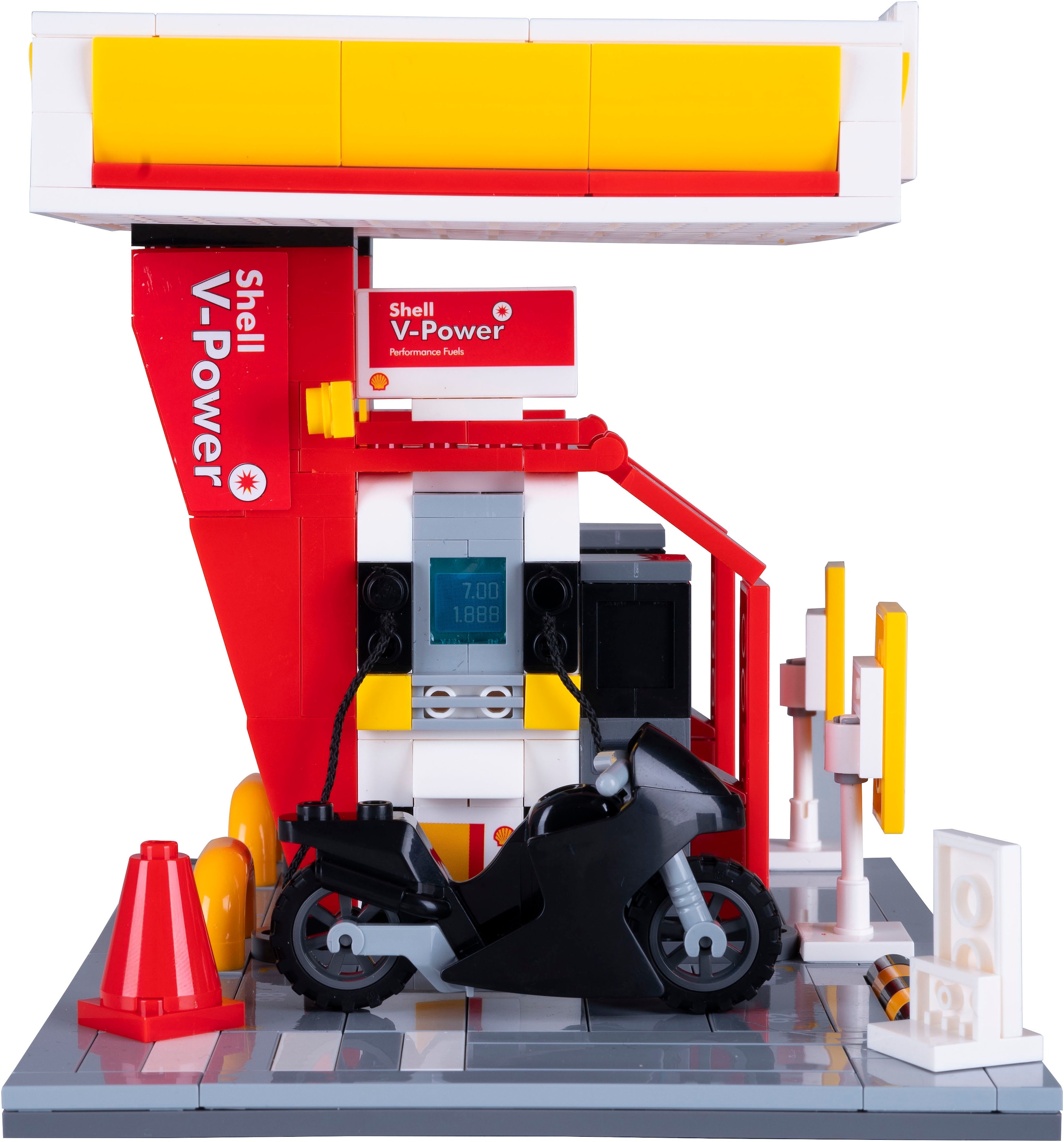 Jamara Konstruktions-Spielset »CaDA, Shell Tankstelle Bricks«, (305 St.)