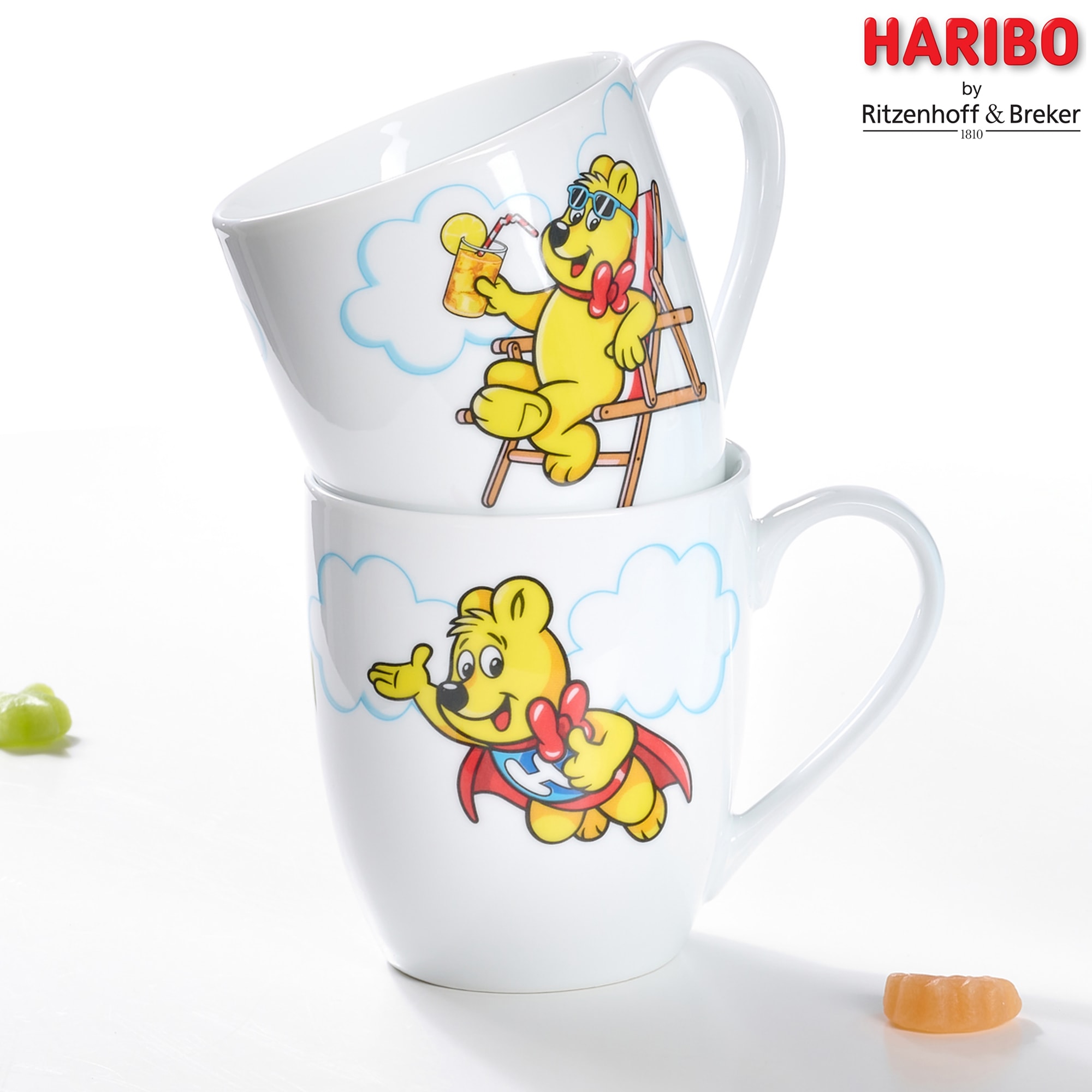 Ritzenhoff & Breker Becher »HARIBO Clouds, Superhero, 500 ml« spülmaschinenfest