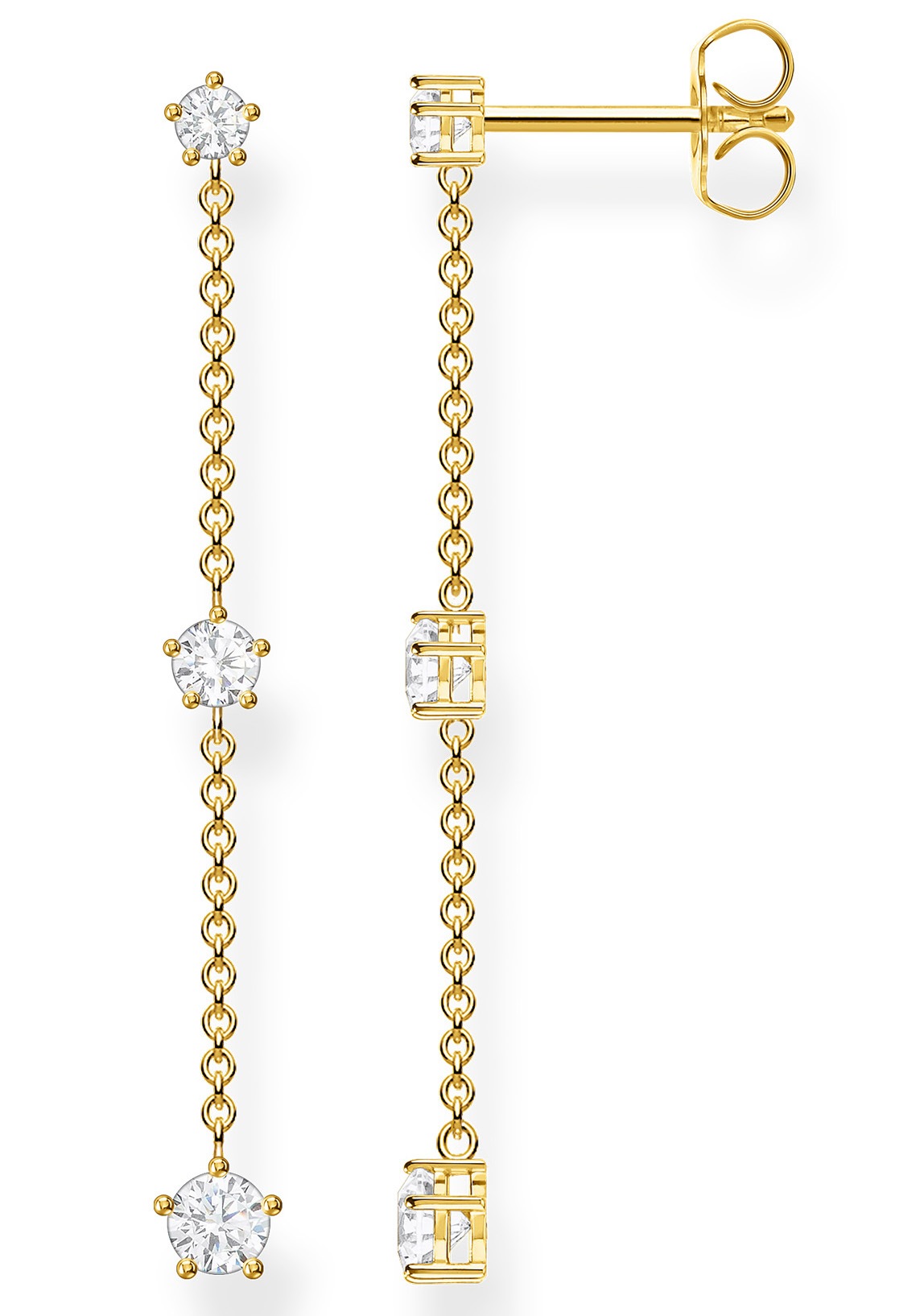 THOMAS SABO Single-Ohrstecker »weiße Steine, H2150-414-14«, mit Zirkonia