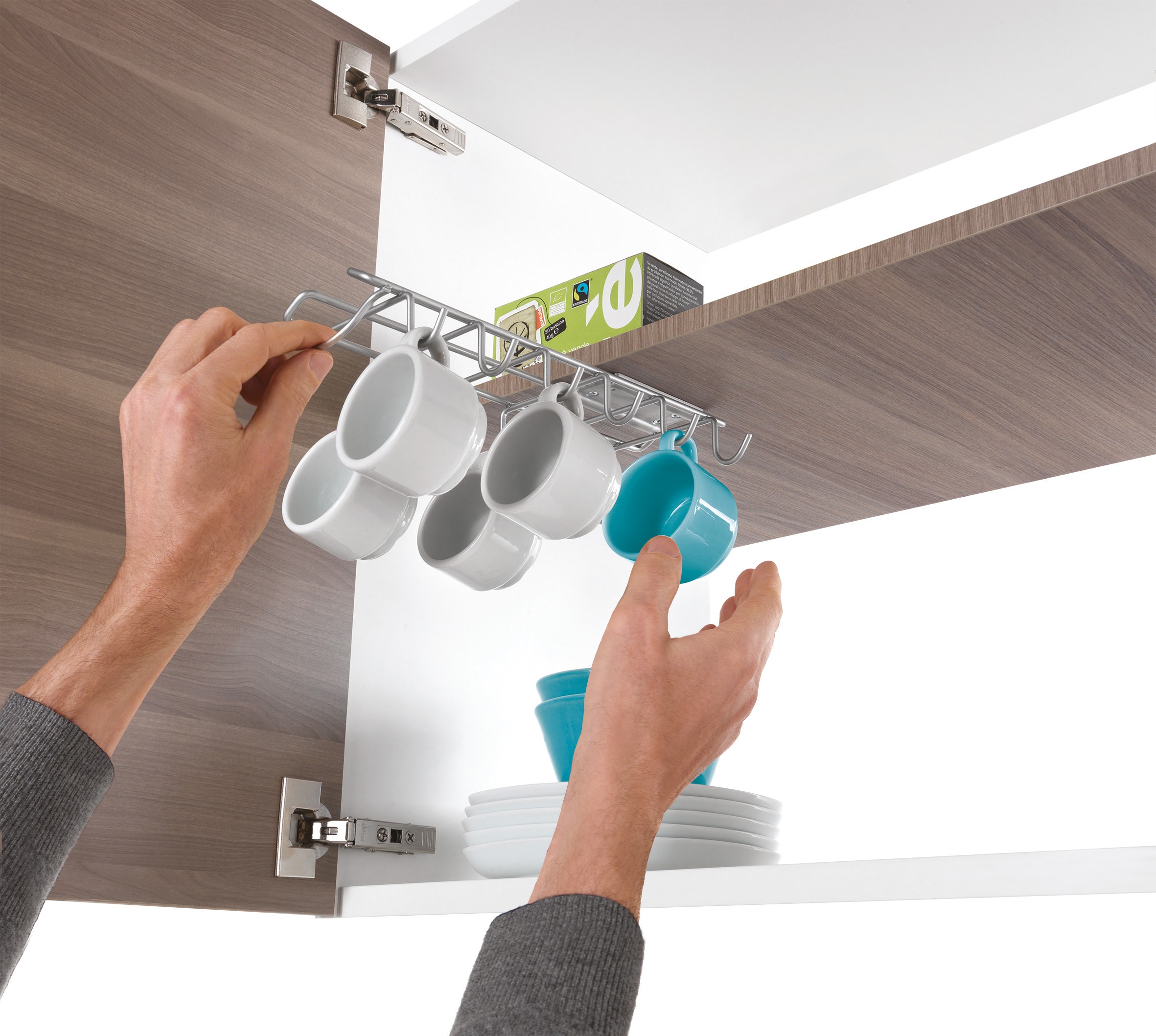 Metaltex Deckenhaken »Slide-Hooks«, für Becher, Tassen, Polytherm® Beschichtung, ausziehbar