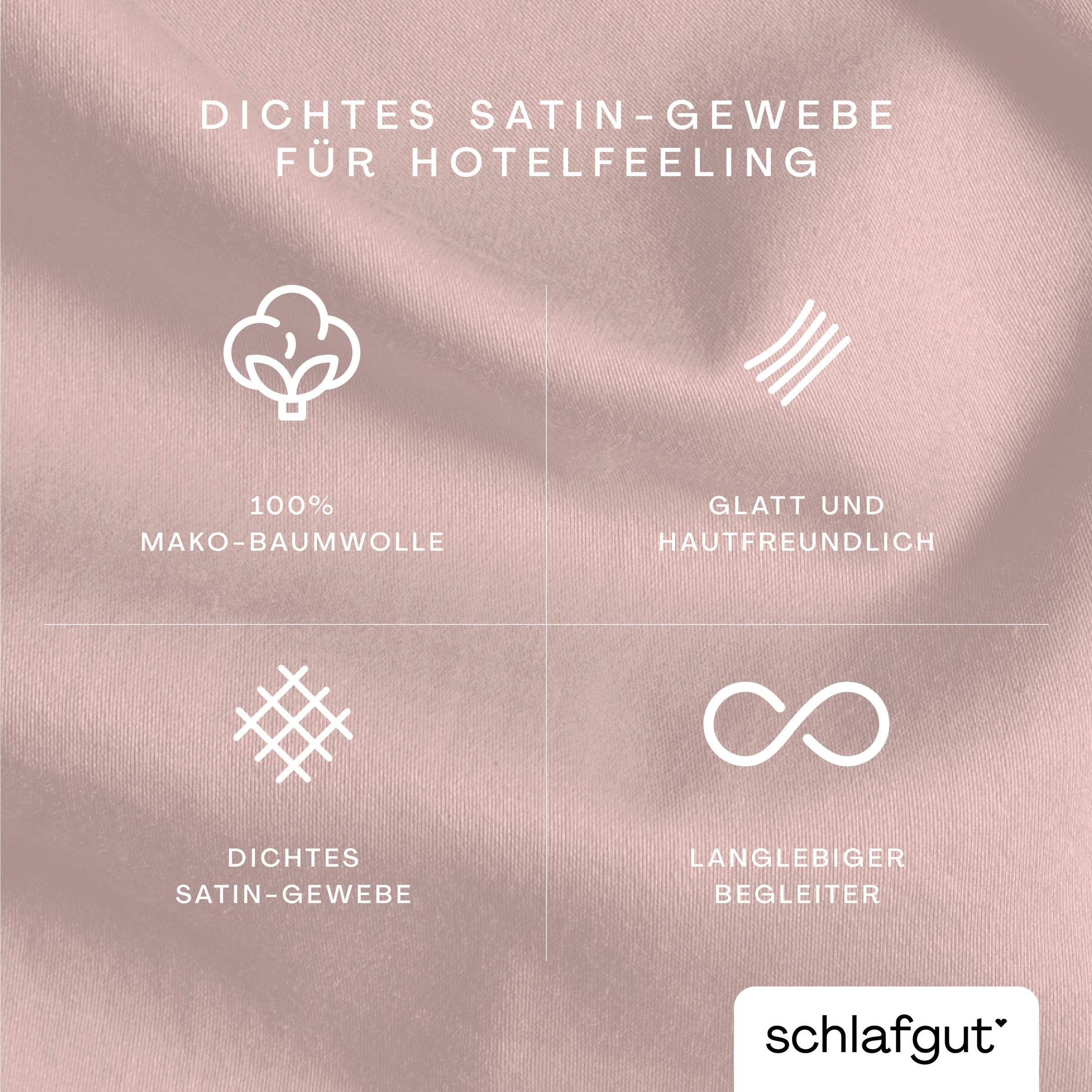 Schlafgut Bettbezug »Woven Satin«, (1 St.), besonders dicht gewebt, Mix & Match: passender Kissenbezug erhältlich