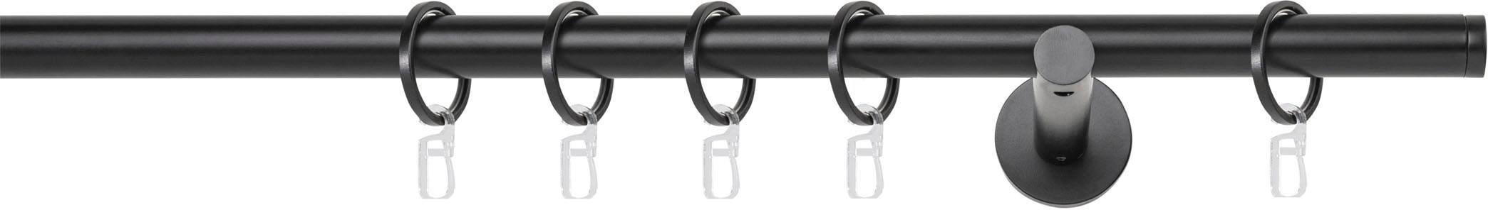 mydeco Gardinenstange »20mm Match Wandträger 12 cm«, 1 läufig-läufig, Fixmaß