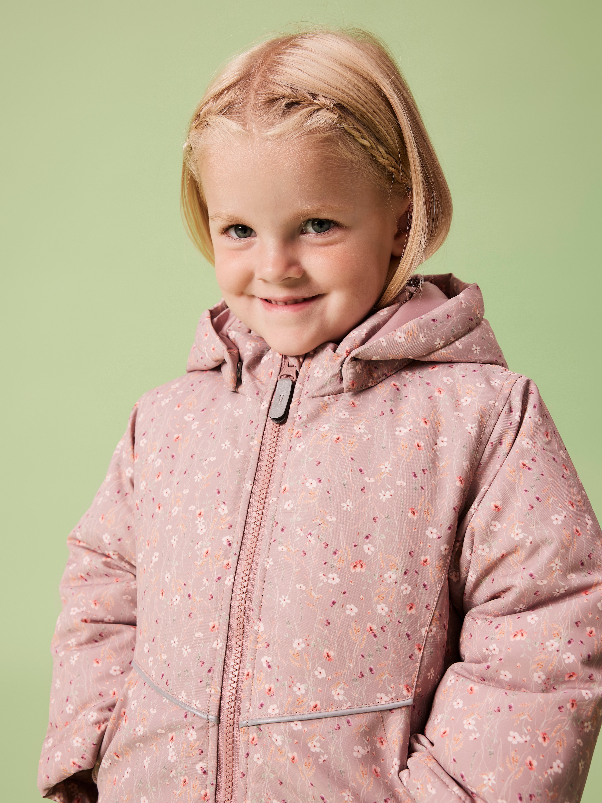 Name It Outdoorjacke »NMFMAXI PA JACKET AOP NOOS«, mit Kapuze, mit dekorativen und reflektierenden Details