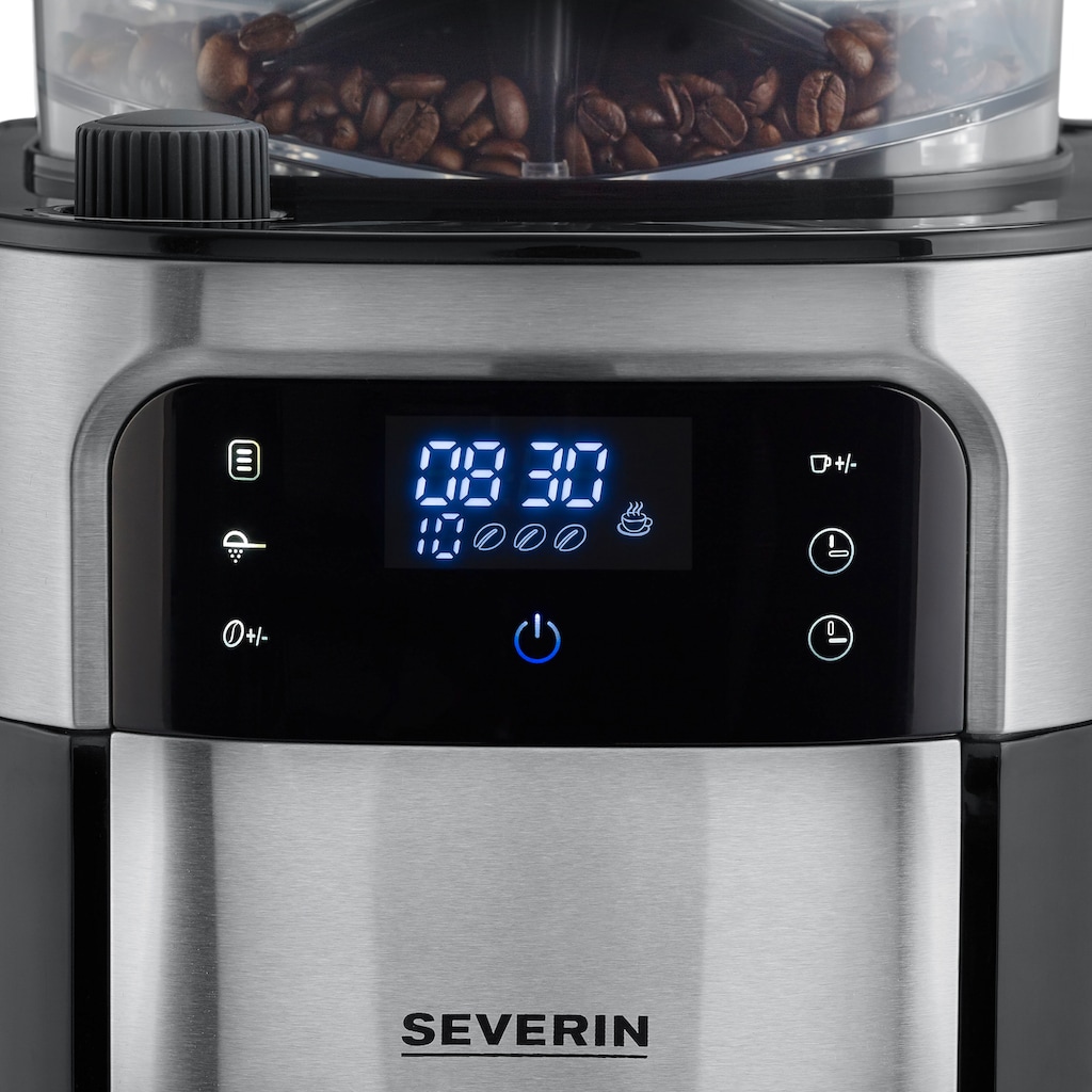 Severin Kaffeemaschine mit Mahlwerk »KA 4813«, 1,25 l Kaffeekanne, Permanentfilter, 1x4
