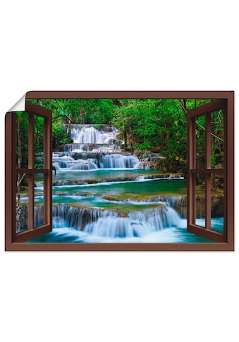 Artland Wandbild »Fensterblick Wasserfall in Kanchanaburi«, Fensterblick, (1 St.), als... kaufen