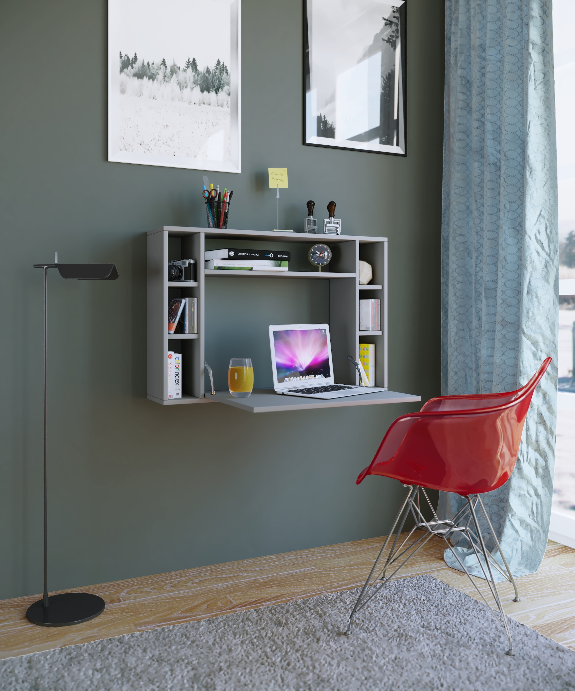 VCM Schreibtisch »Holz Hänge Schreibtisch Wandschreibtisch Wandila« 1 Stk. tlg.