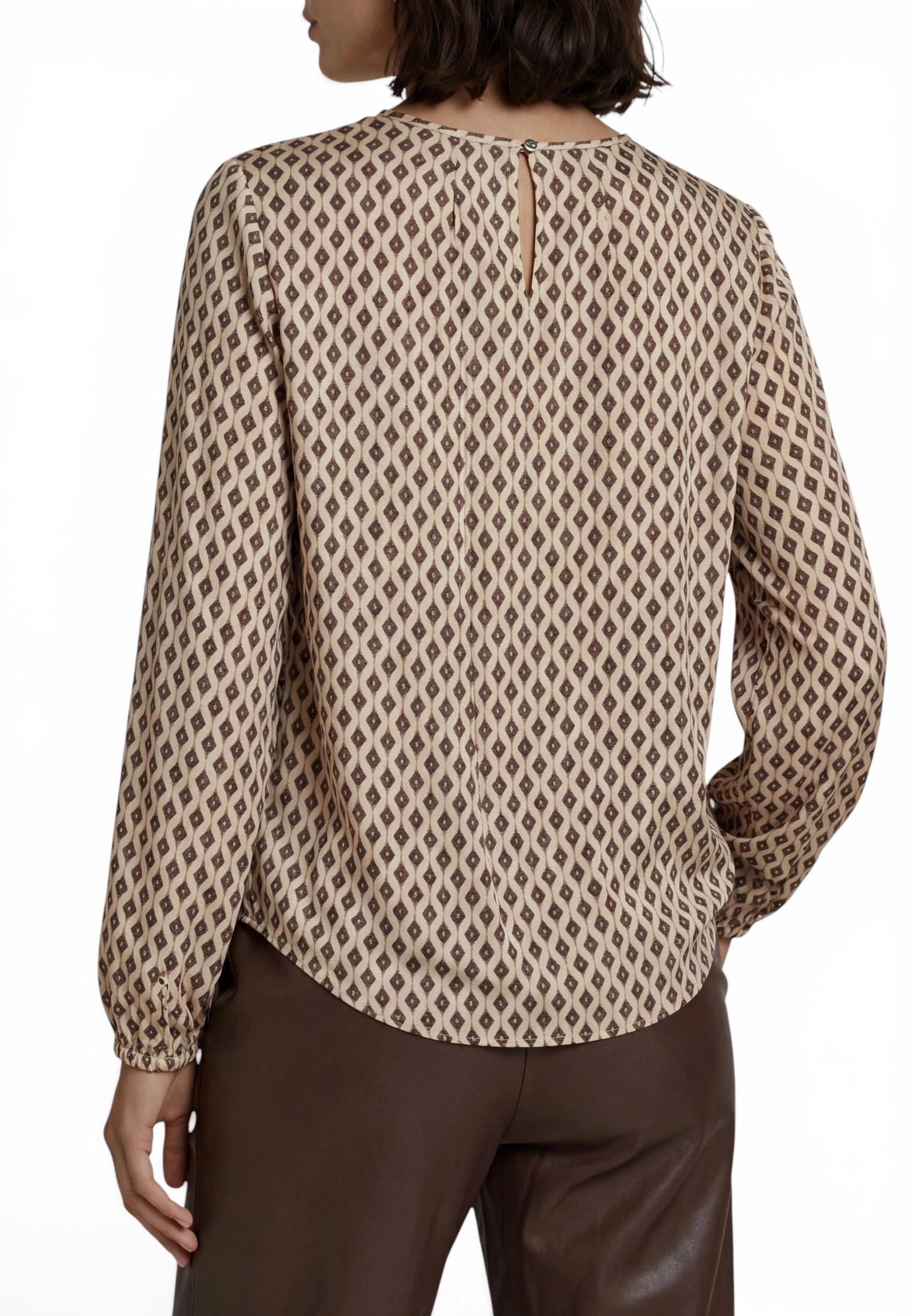 Zero Satinbluse »Satinbluse mit Rundhalsausschnitt«