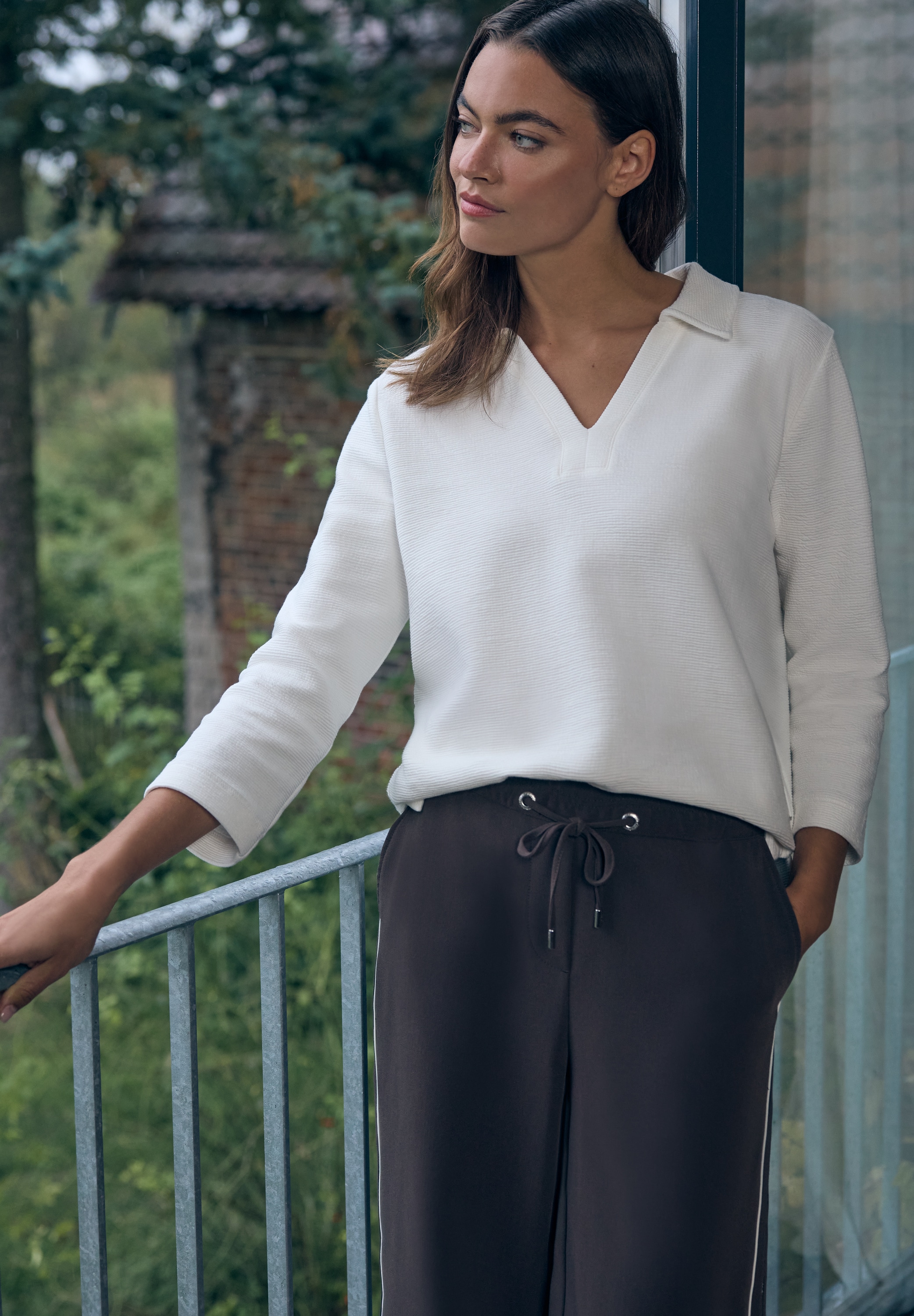 Cecil 3/4-Arm-Shirt mit Polokragen