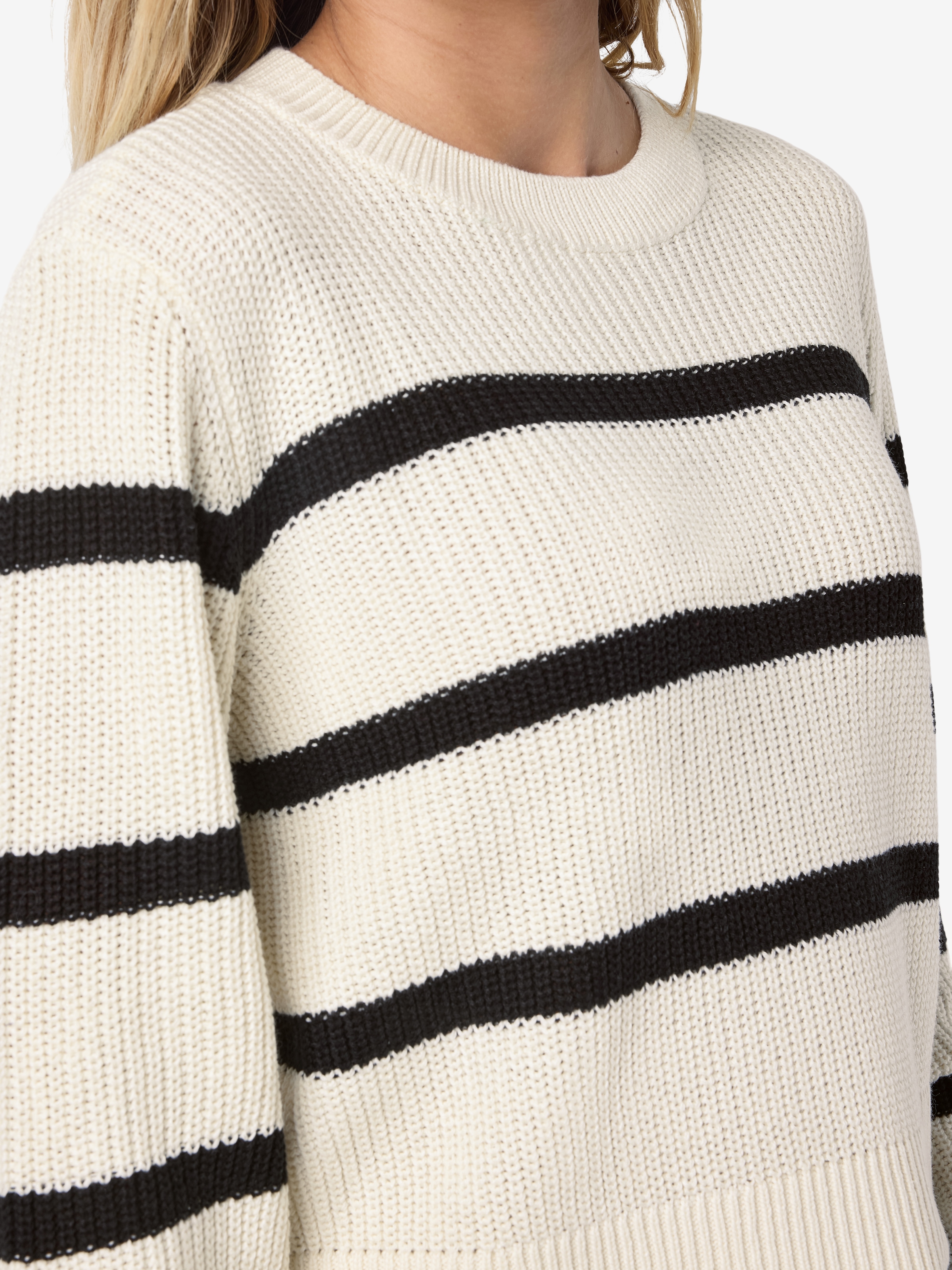 Noisy may Strickpullover »NMMAYSA L/S STRIPE O-NECK KNIT NOOS«