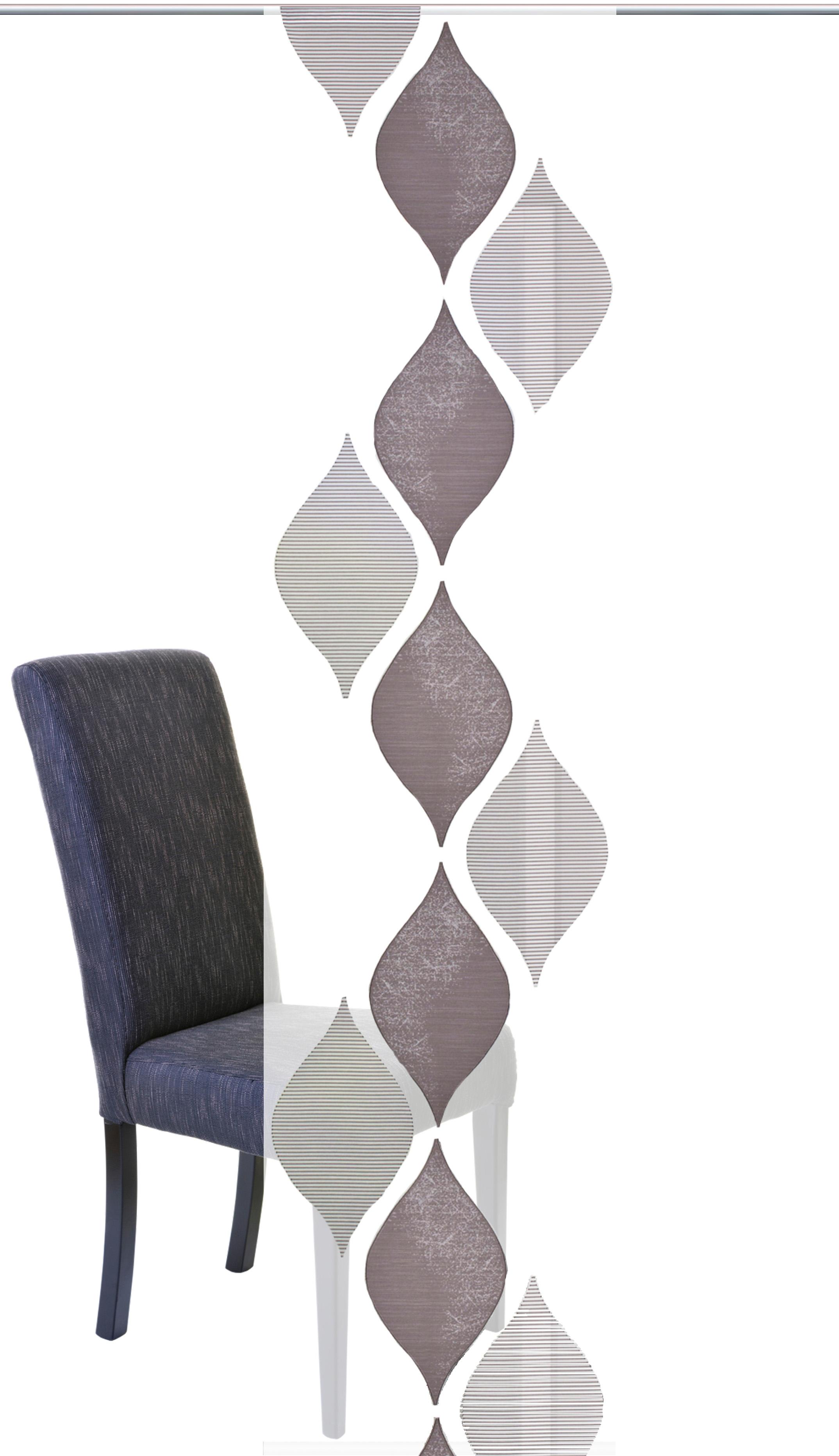 HOME WOHNIDEEN Schiebegardine »GENDRY«, HxB: 245x60, Schiebevorhang Effektvoile Scherli