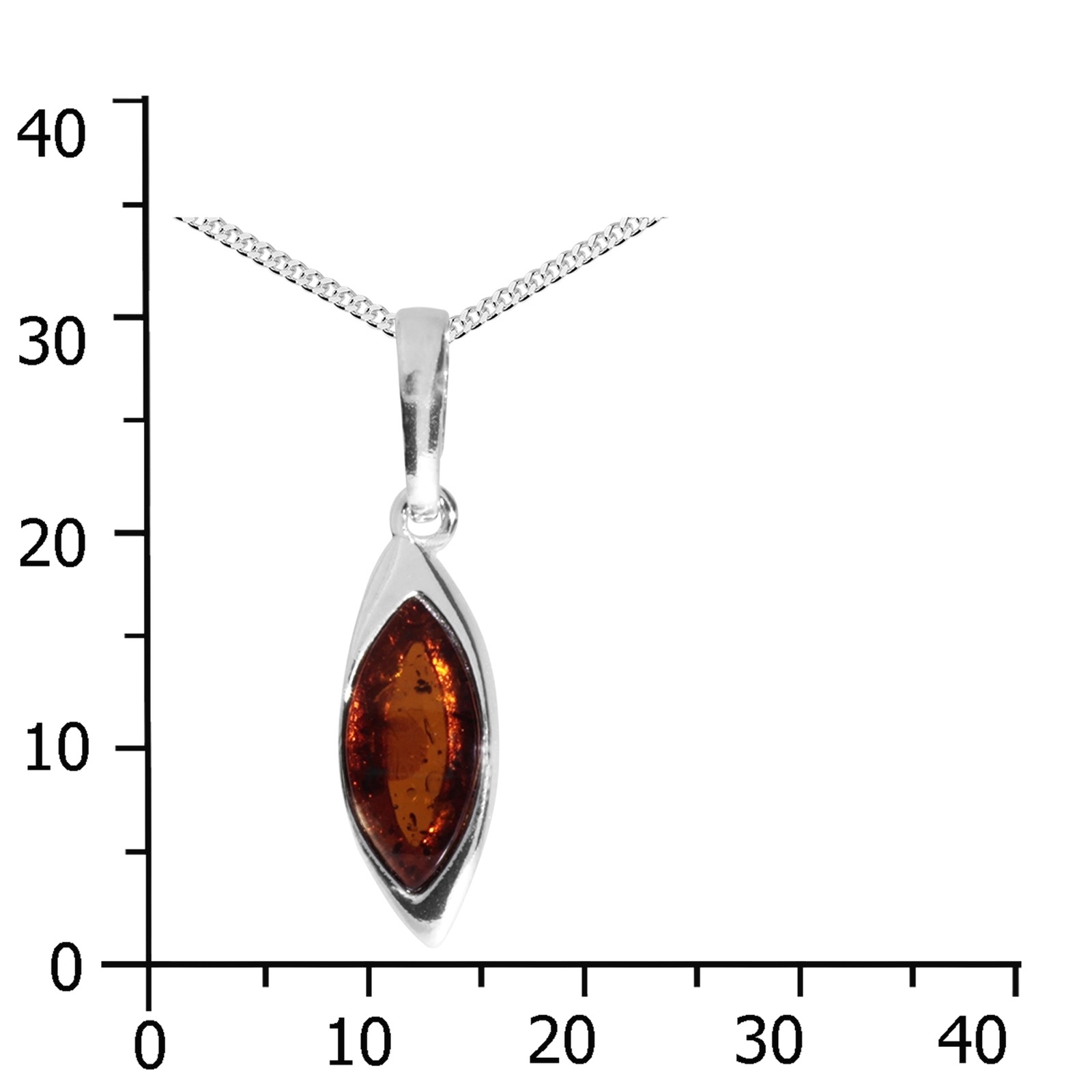 OSTSEE-SCHMUCK Kette mit Anhänger »- Tonje - Silber 925/000 - Bernstein«