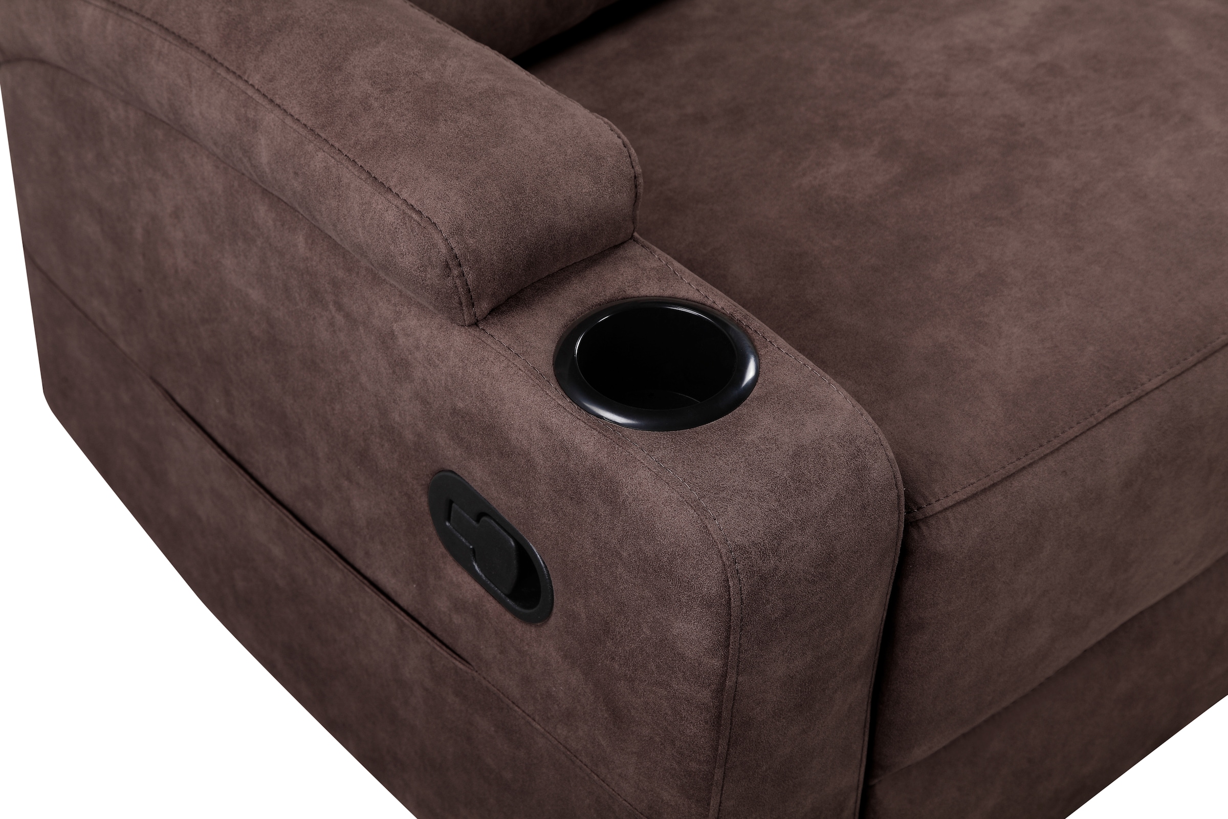 Home affaire Ecksofa »NAPORI Multimediasofa, 3er Kinosessel XXL, L-Form, 3 Bezugsstoffe«, Kinosofa mit Relaxfunktion, Getränkehalter, Staufach und Staukasten