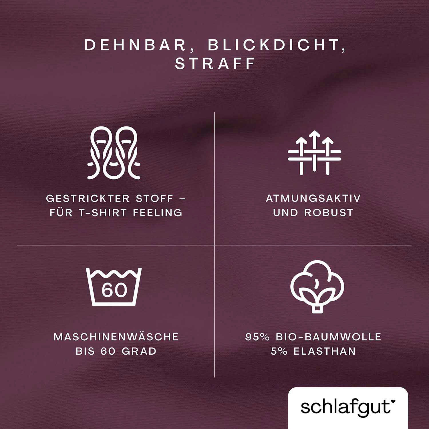 Schlafgut Spannbettlaken »PURE BOXSPRING in Gr. 90x200, 140x200 oder 180x200, für Boxspringbett«, aus Bio-Baumwolle, für Matratzen bis 40 cm Höhe, Bettlaken