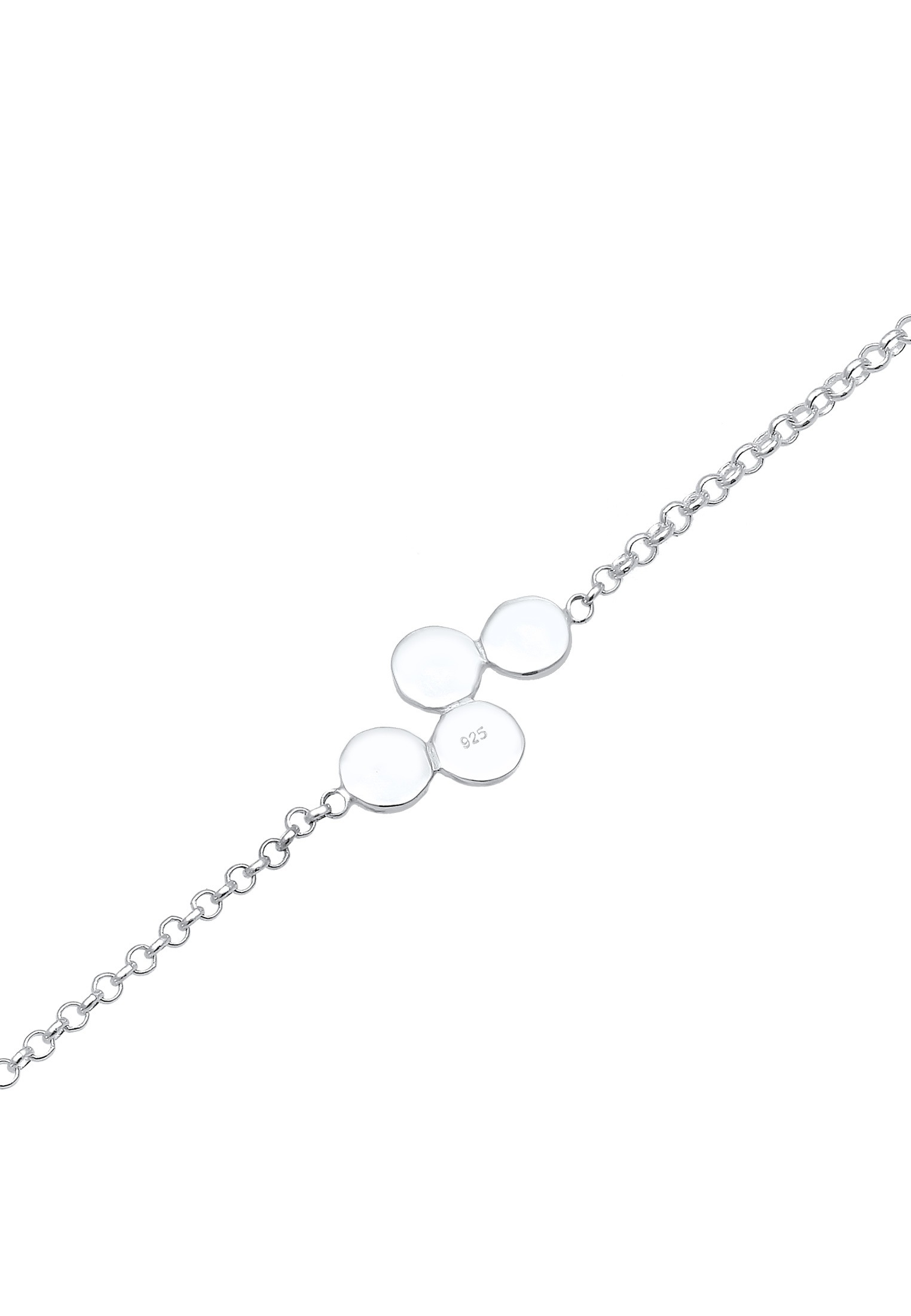 Elli Armkette »Armband Plättchen Kreis 925 Sterling Silber«