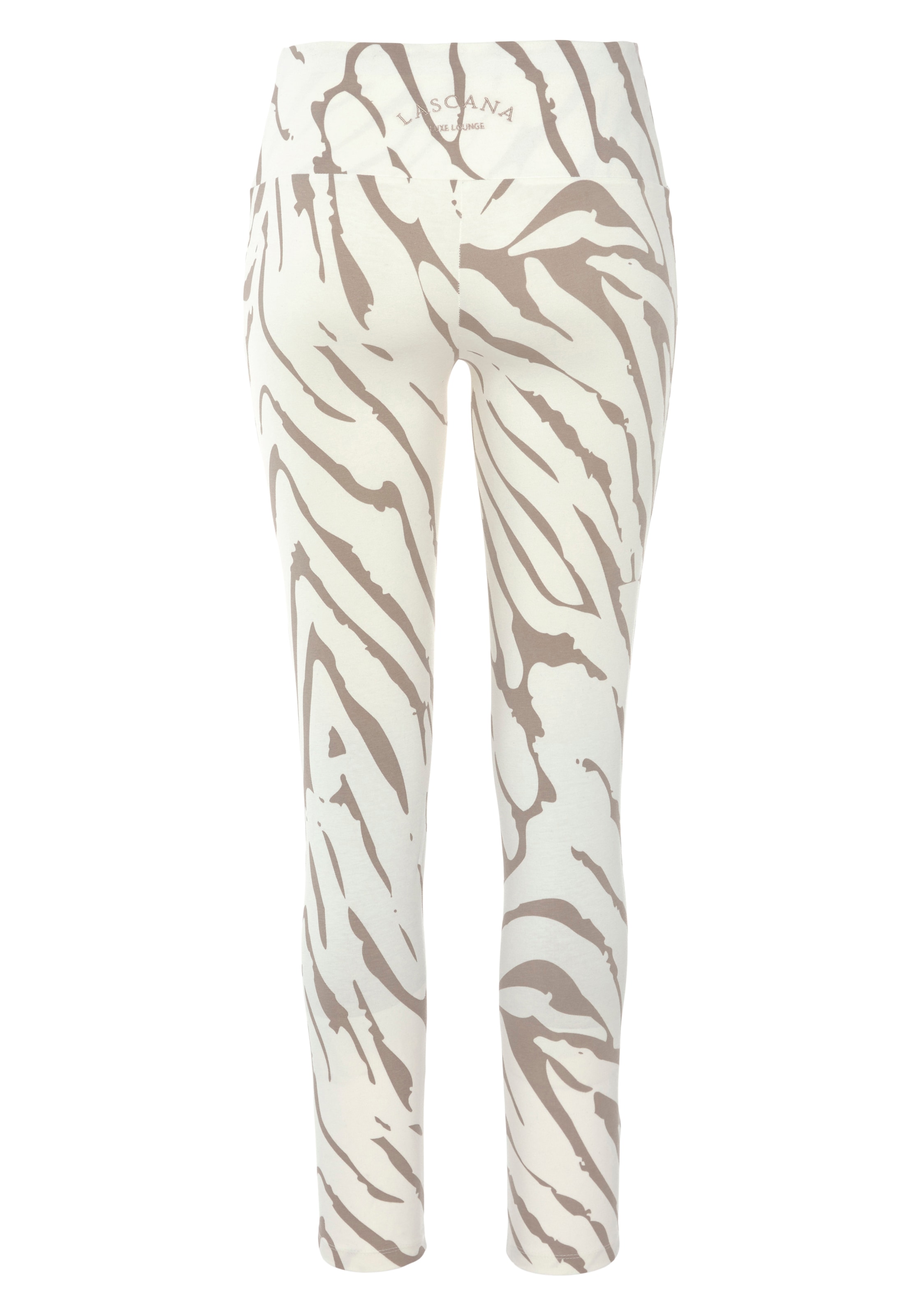 LASCANA Leggings, mit Zebramuster und breitem Bund, Loungewear