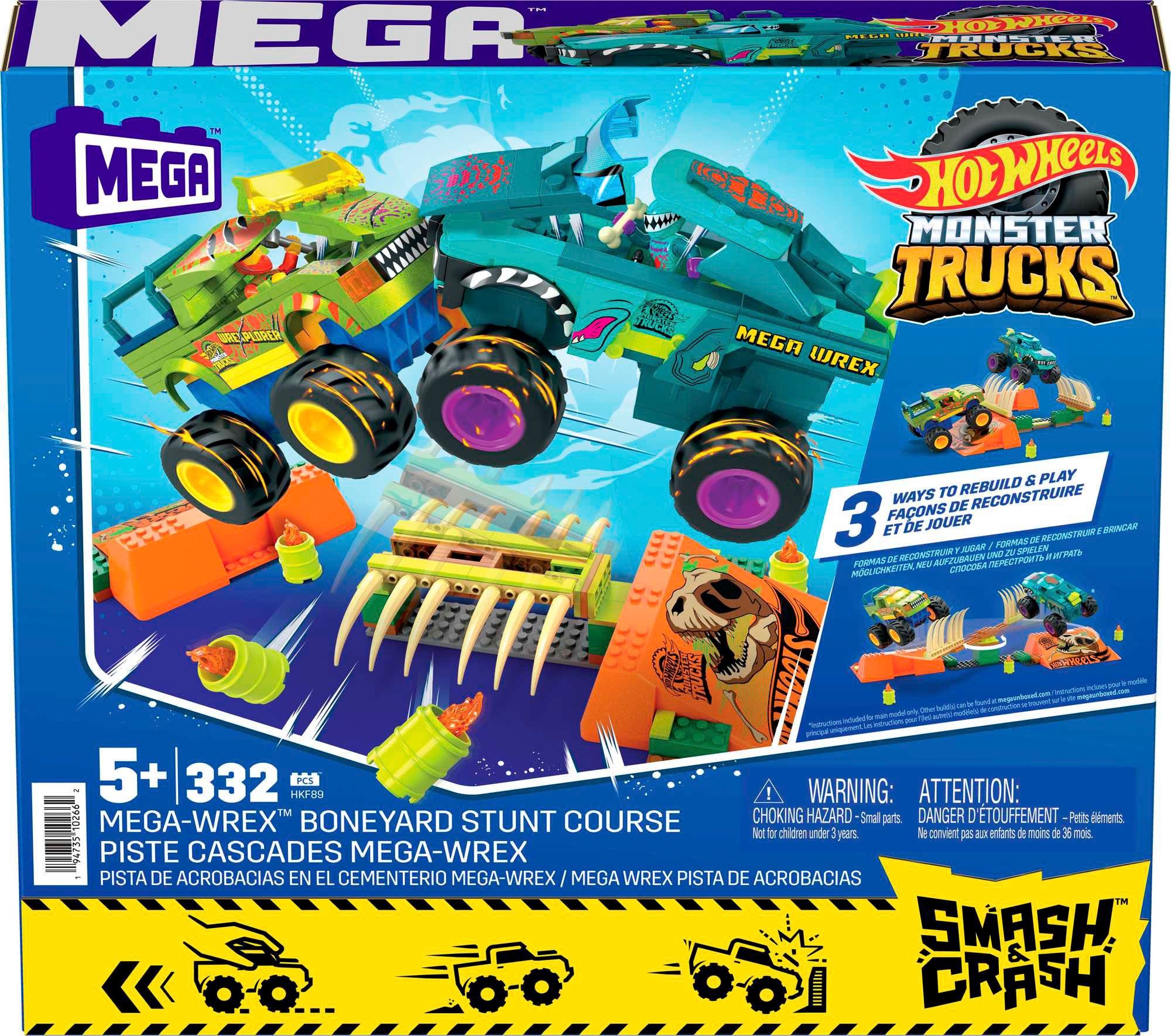 MEGA Spielzeug-Monstertruck »Mega-Wrex Knochen Crash Stuntbahn«