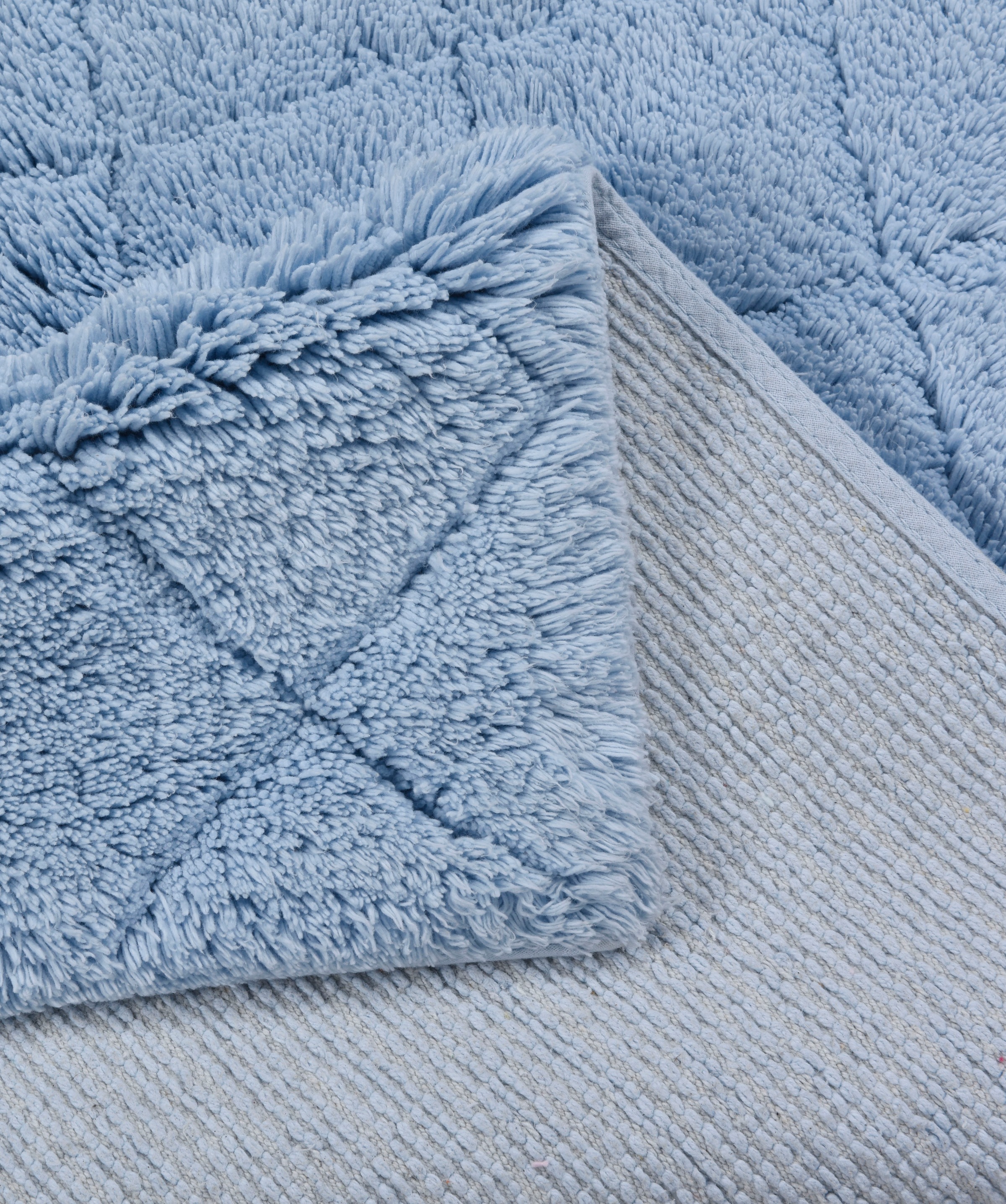 TOM TAILOR HOME Badematte »Cotton Diamond« Höhe 20 mm rutschhemmend beschichtet fußbodenheizungsgeeignet | strapazierfähig Uni Farben, Pastell Farben, Rauten, reine Baumwolle, weich & kuschelig