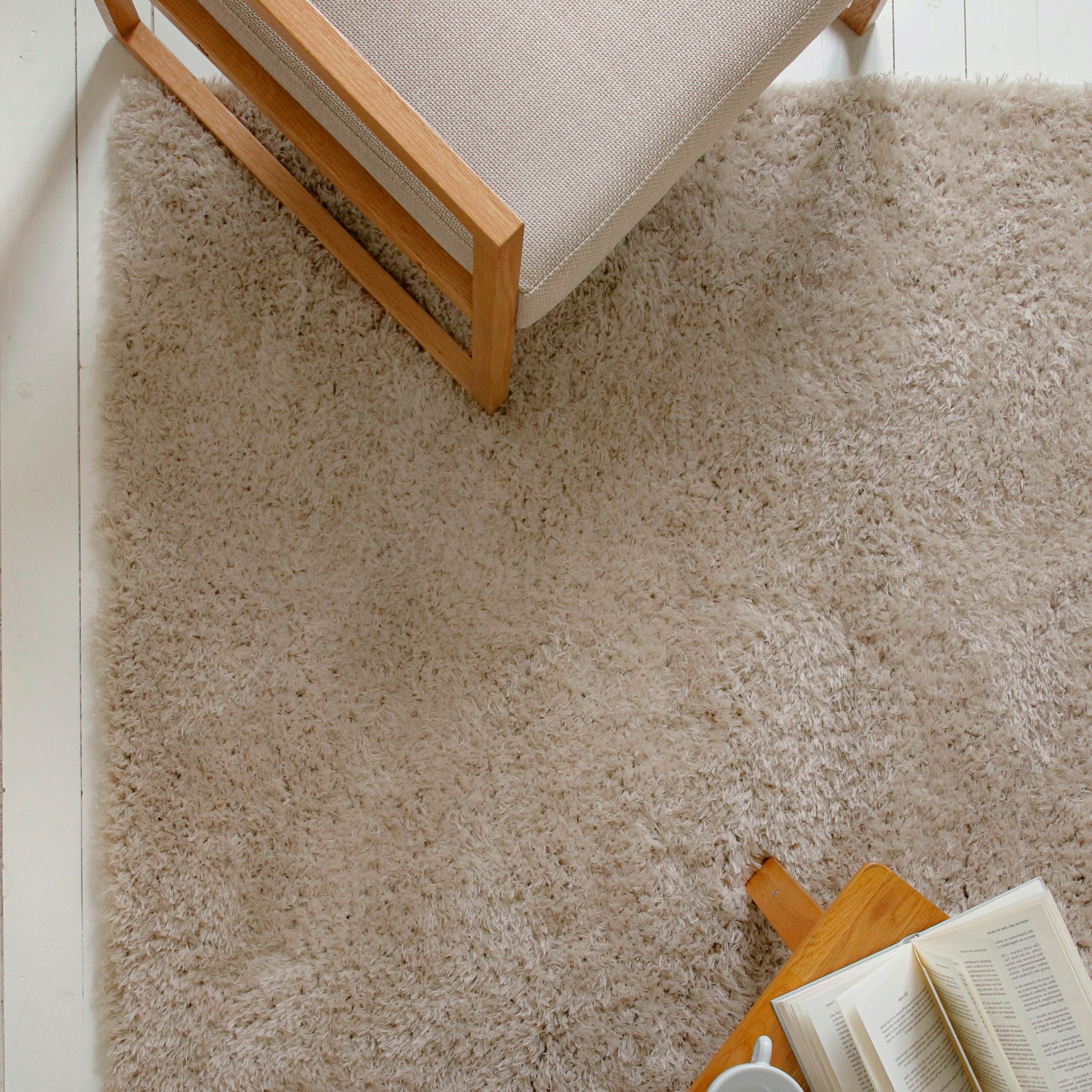 OTTO home Hochflor-Teppich »Josetta , auch als Läufer erhältlich« rechteckig 50 mm Höhe Langflor, Shaggy, dichter weicher Hochflor, uni farben, Wohnzimmer