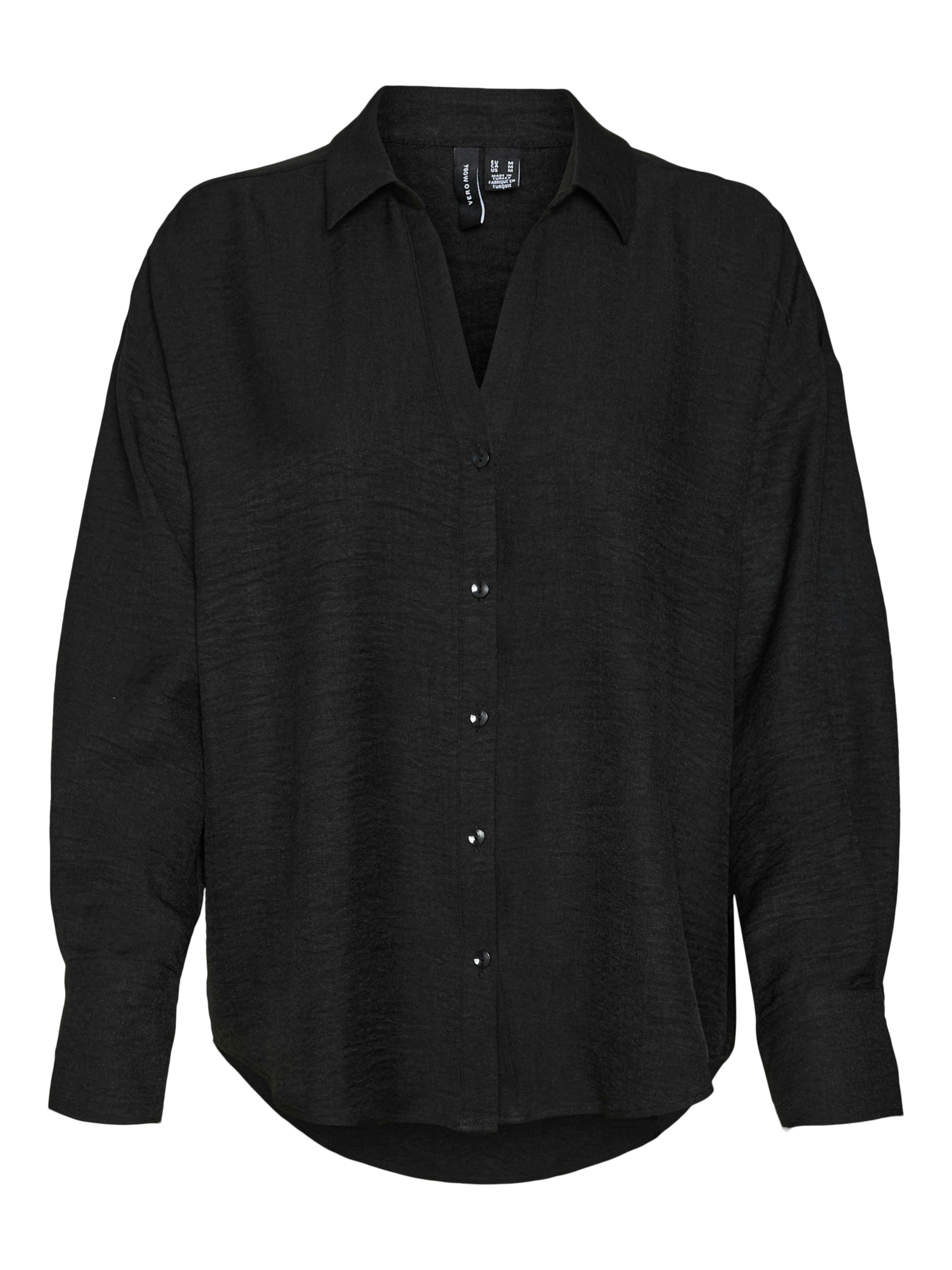 Vero Moda Langarmbluse »VMMELANEY QUEENY LS SHIRT WVN NOOS« Kunstfaser, loose fit