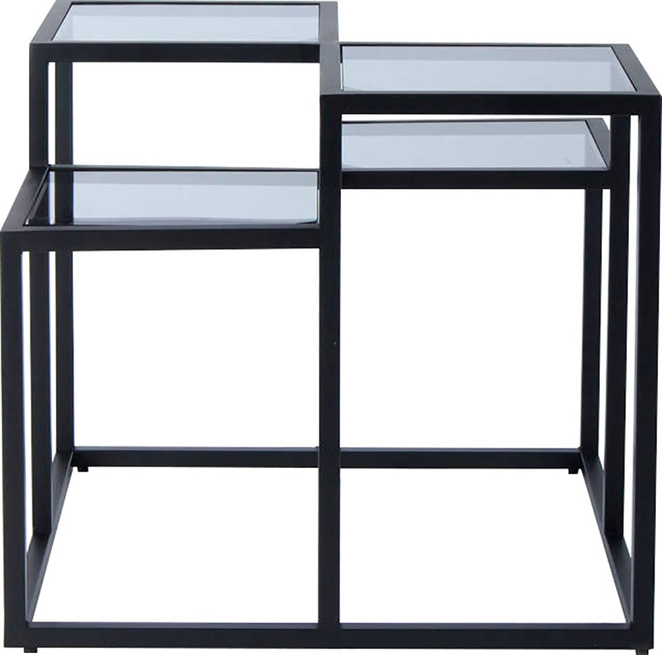 Kayoom Beistelltisch »Steps 625, Beistelltisch in elegantem Design, würfelförmig«, (1 St.), stufenförmiges Gestell aus Metall, quadratische Platten, modern