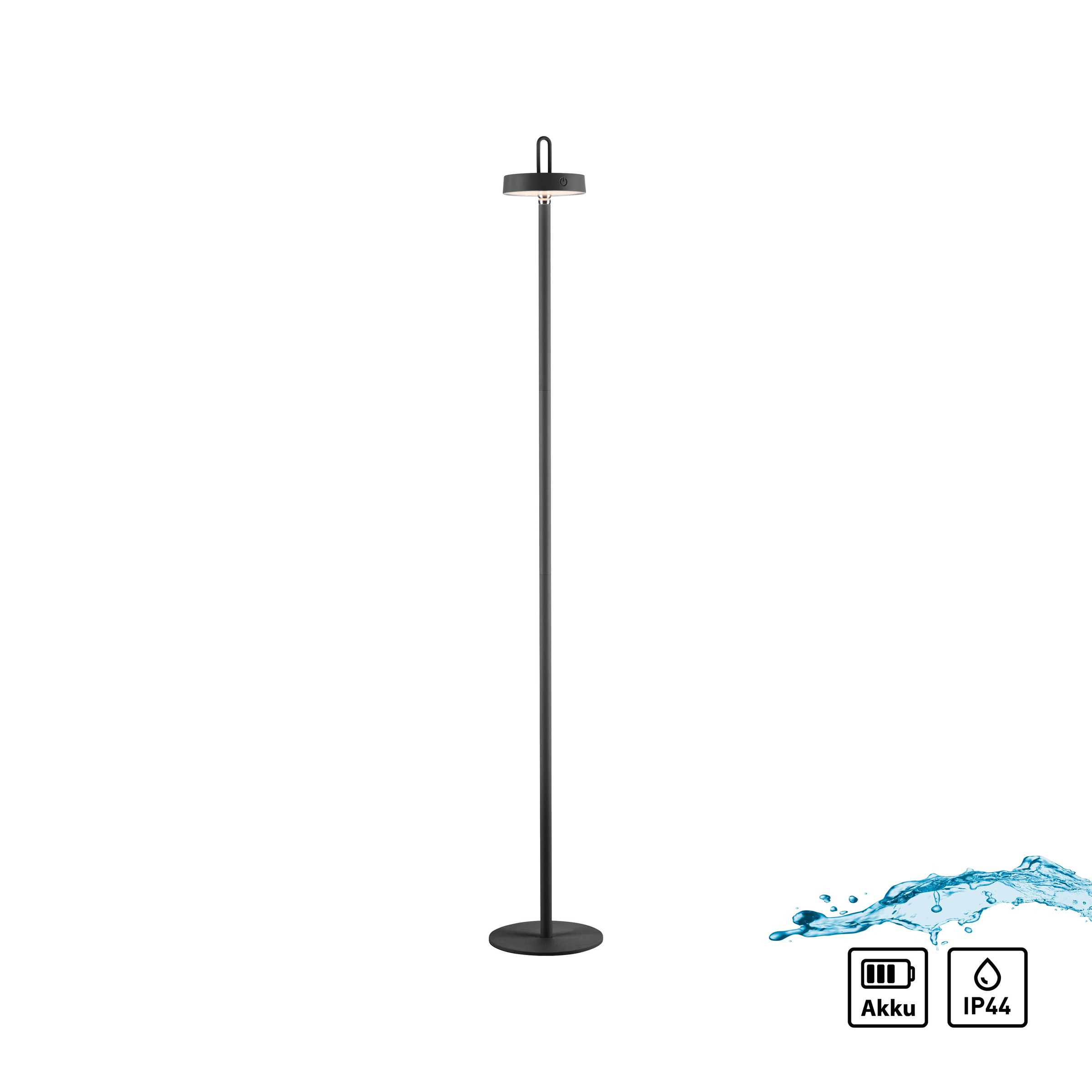 JUST LIGHT Stehlampe »AMAG«, 1 flammig, Leuchtmittel LED-Modul   LED fest integriert, Akkuleuchte