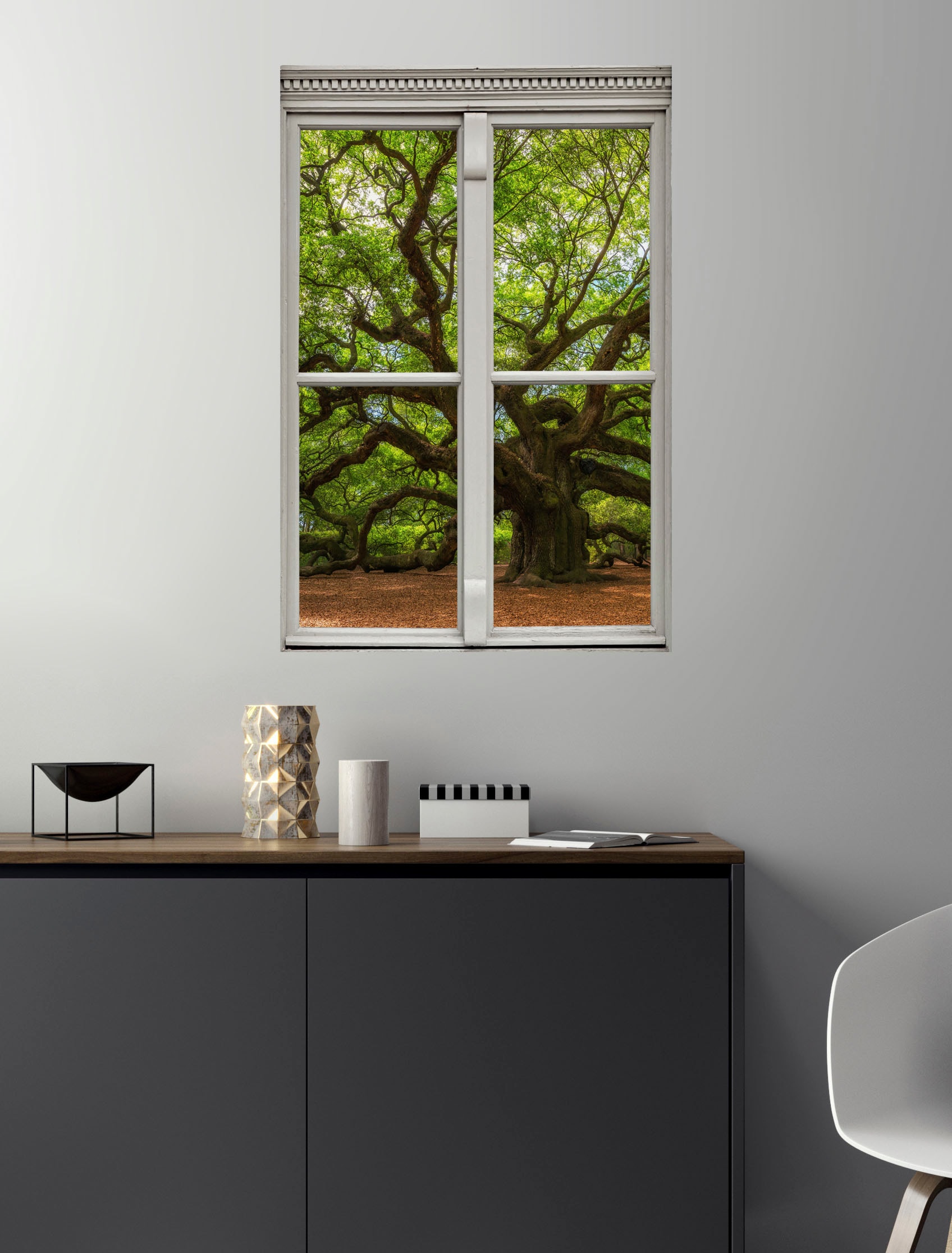 queence Wandsticker »Baum« Wandsticker, Wandbild, selbstklebend, 3D, Fenster