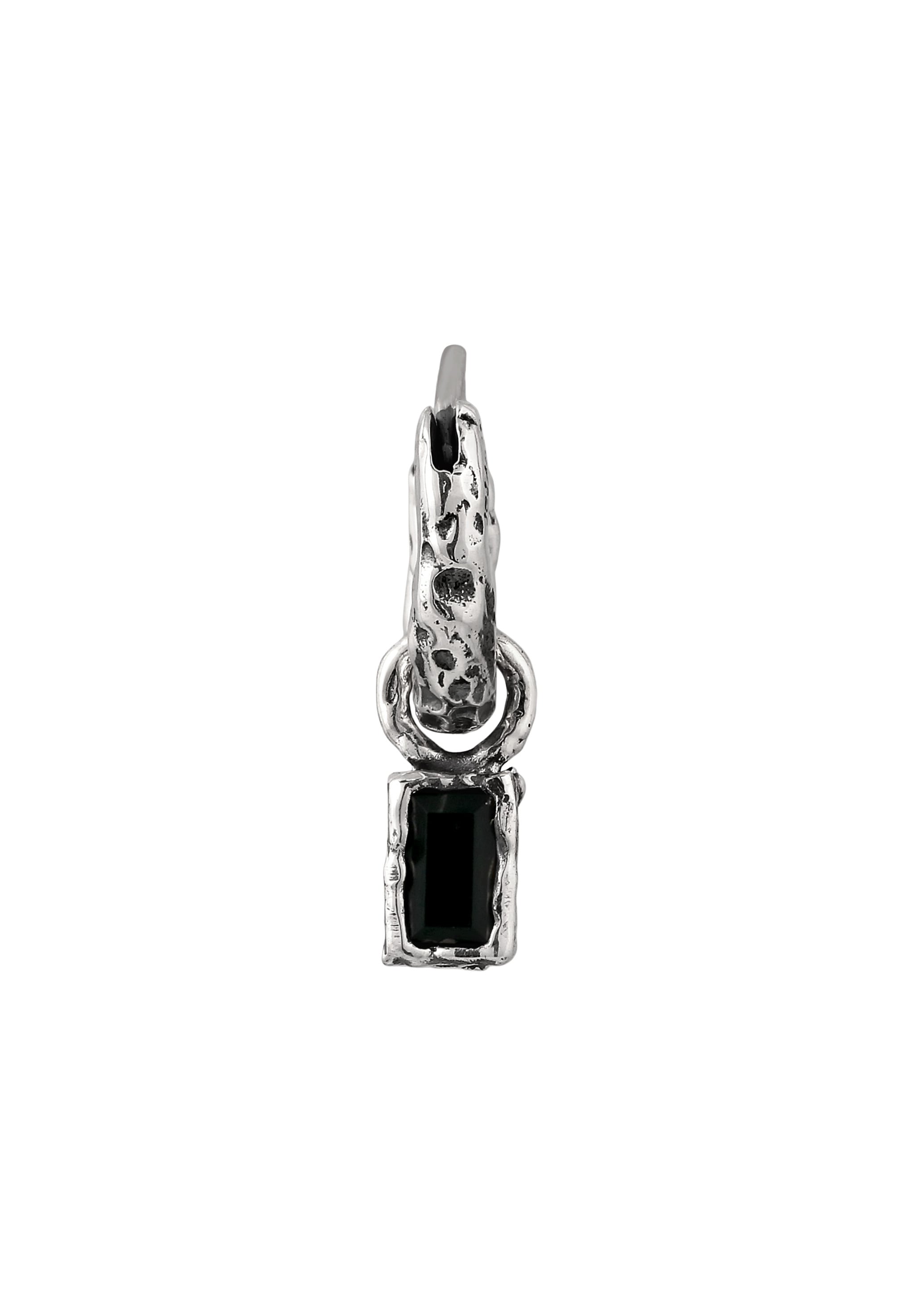 HAZE & GLORY Paar Creolen »Ohrringe Creole Onyx Schwarz 925 Sterling Silber«