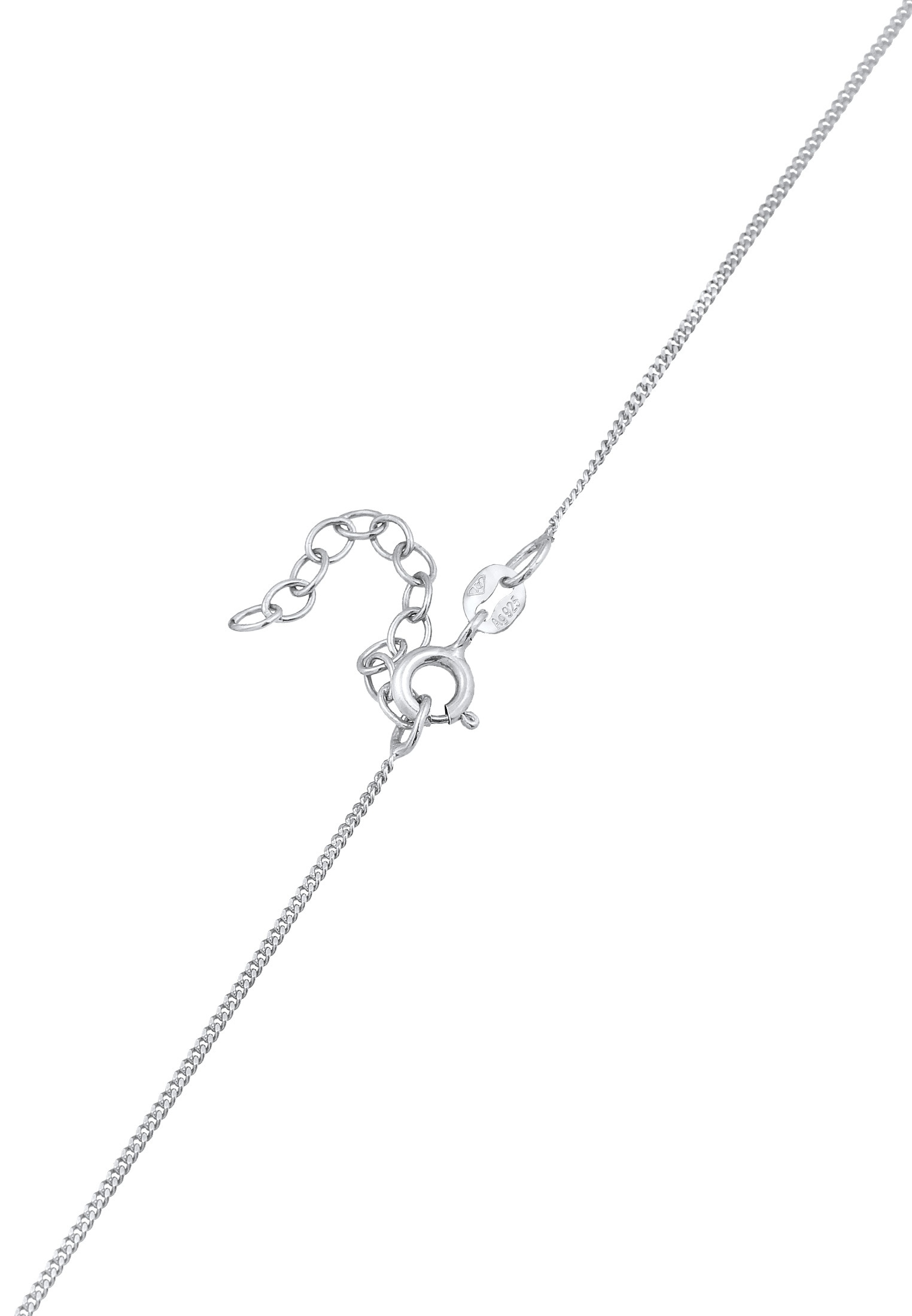 Elli Choker »Halskette Kristall Solitär Pink 925 Silber«