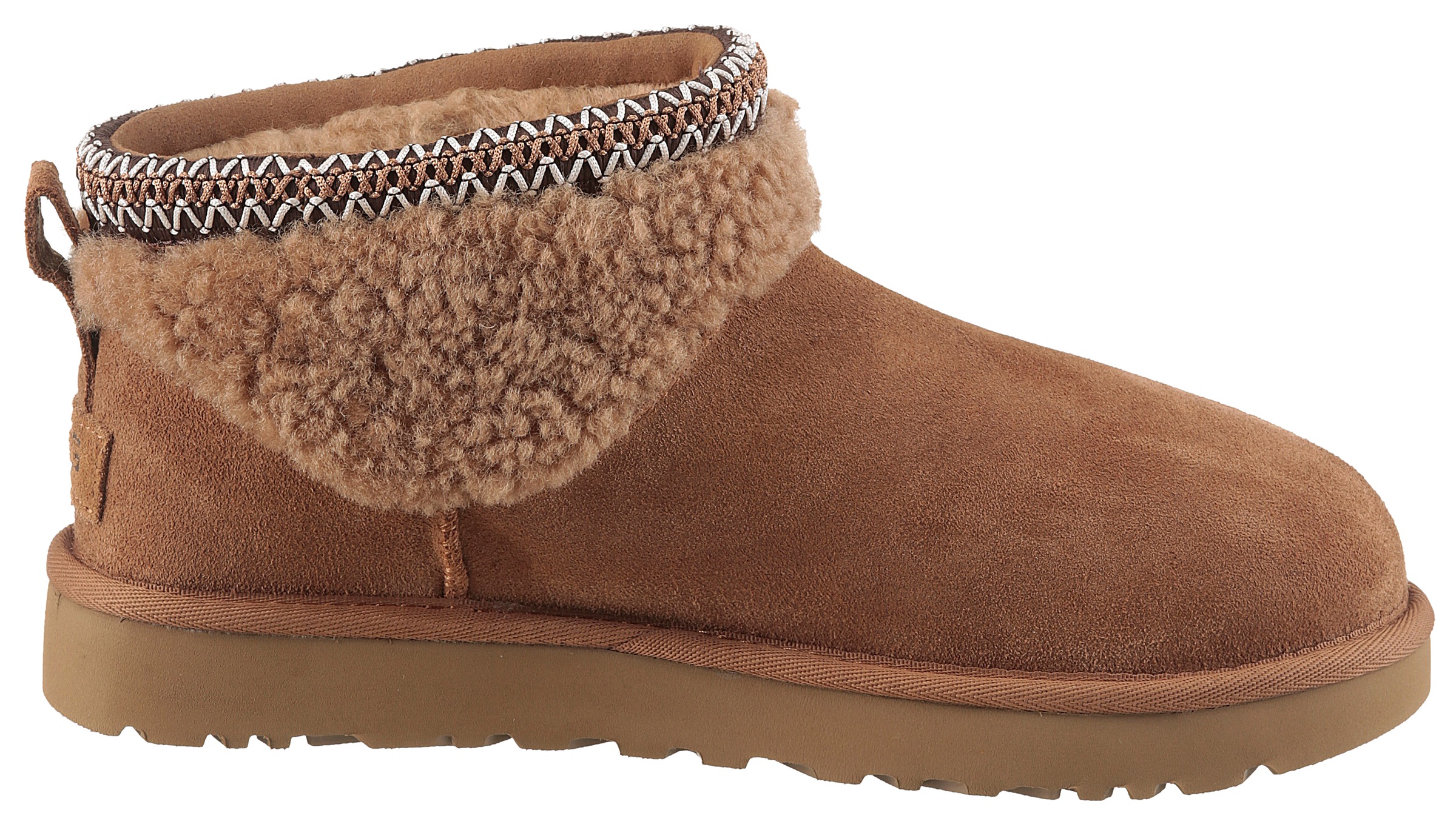 UGG Schlupfboots »CLASSIC ULTRA MINI MAXI CURLY«, Winterstiefel, Snowboots mit Textilband am Schaftrand