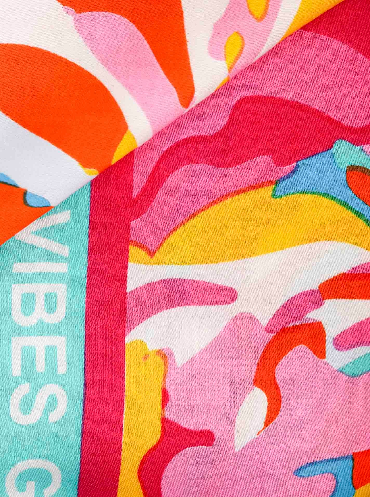 Zwillingsherz Modetuch »"Blumentraum"« mit Blüten und Tasseln