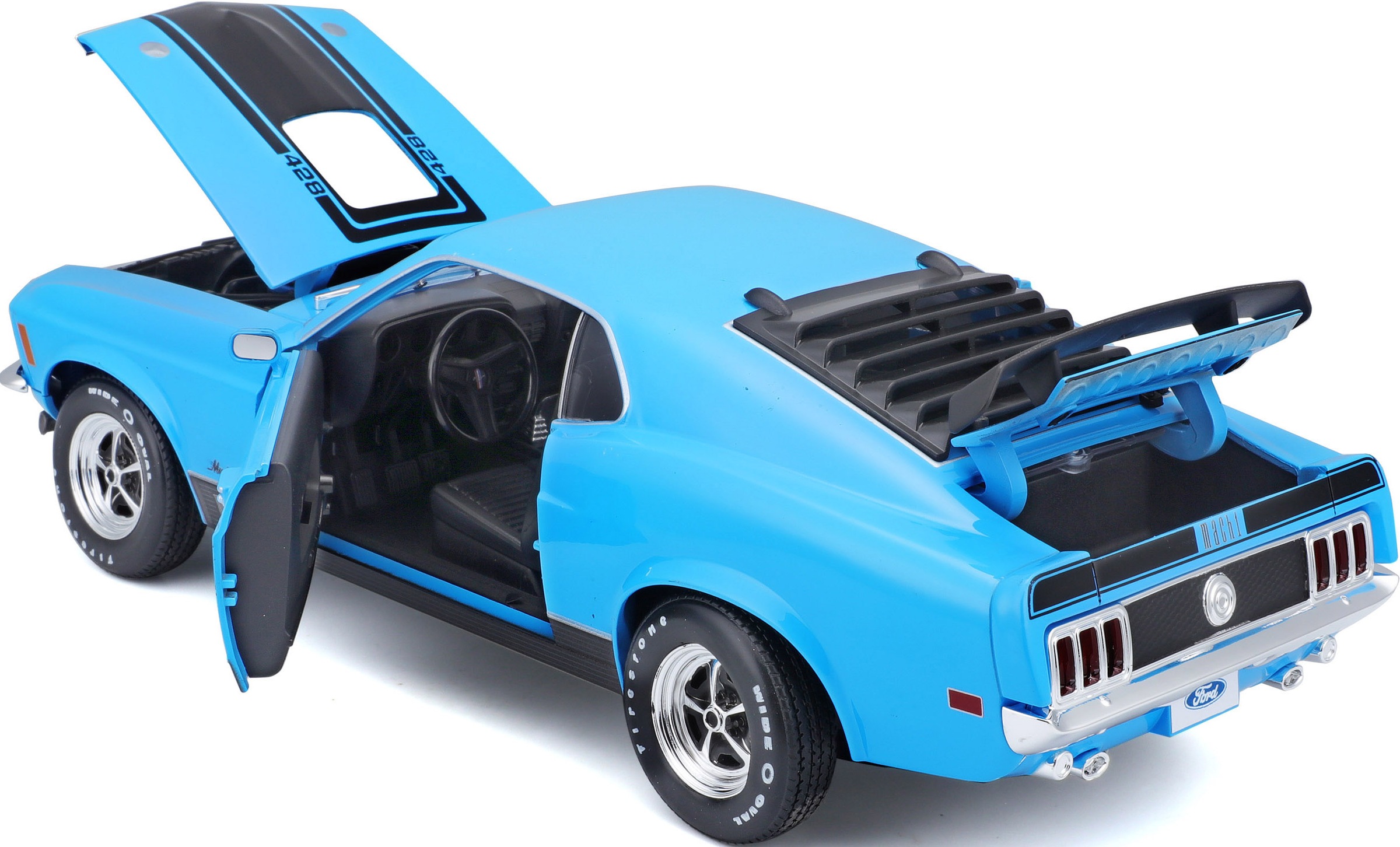 Maisto® Modellauto »Ford Mustang Mach 1, 70, blau«, 1:18