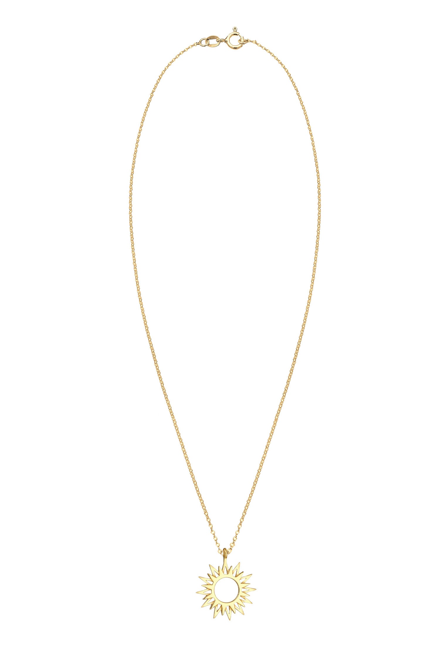 Elli Kette mit Anhänger »Halskette Sonne Sun Strahlen Astro Symbol 925 Silber«
