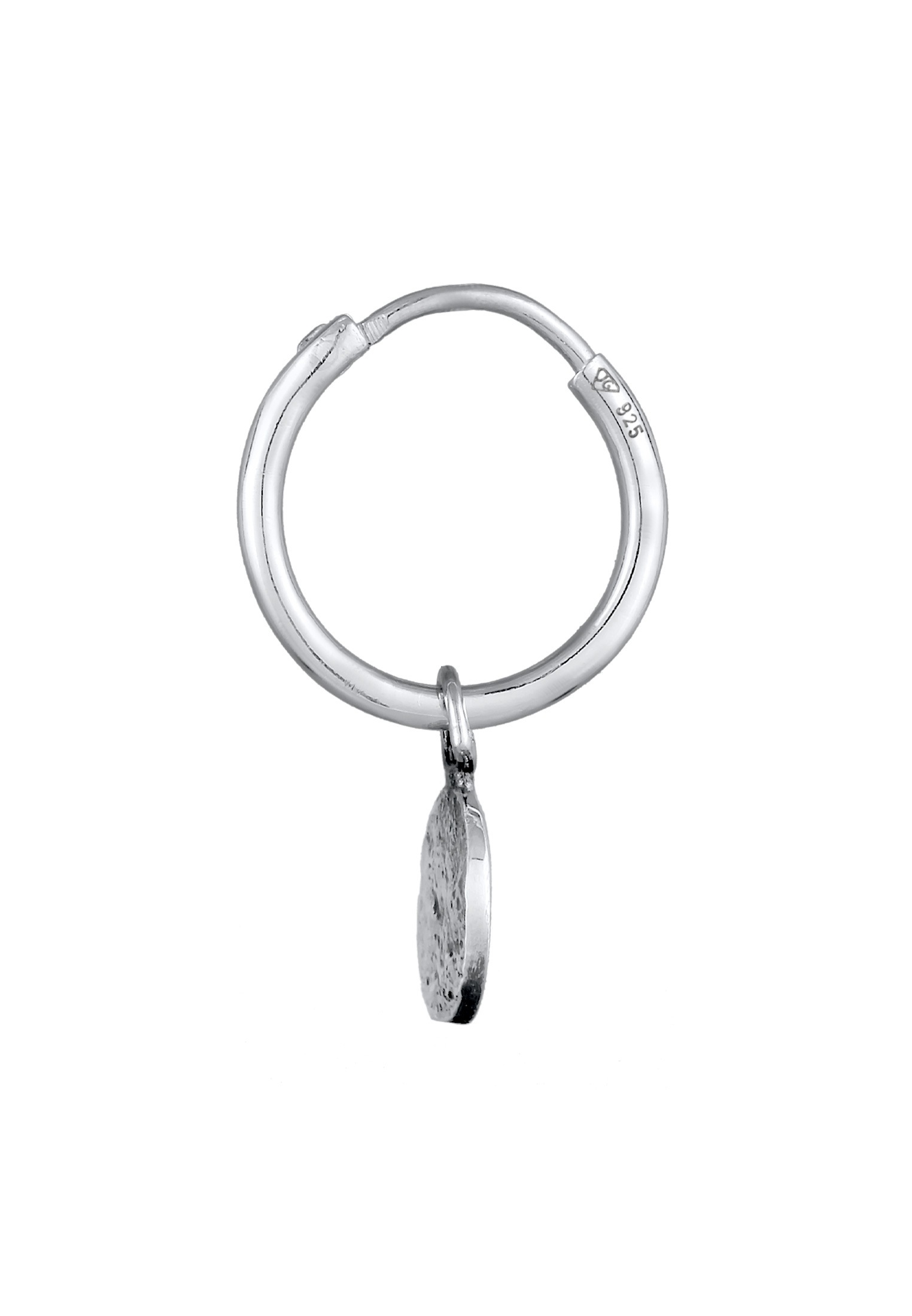 Kuzzoi Paar Creolen »Ohrringe Single Creole Plättchen Vintage 925 Silber«