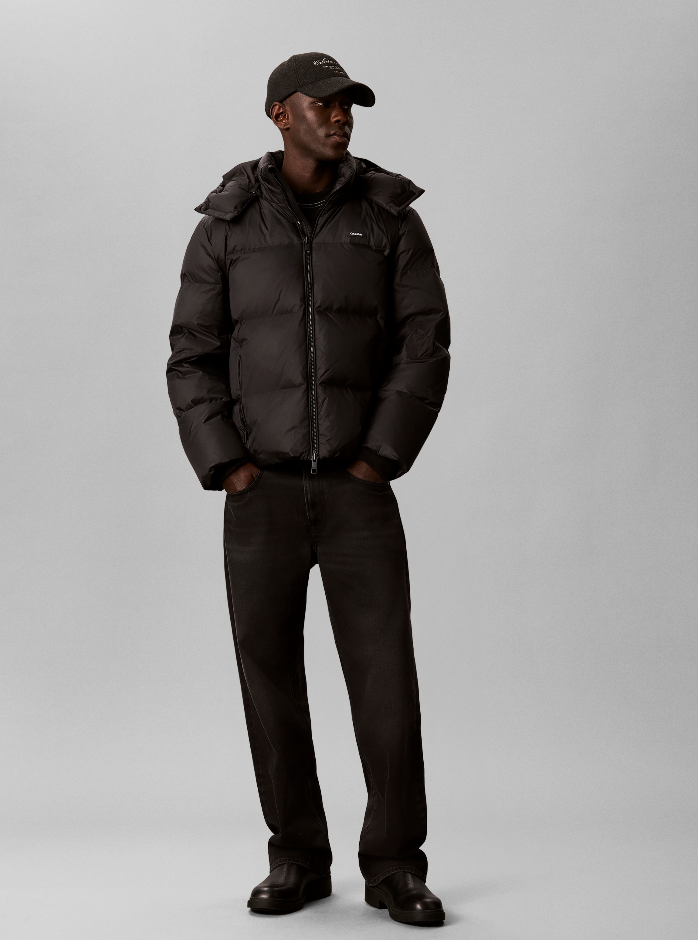 Calvin Klein Steppjacke »NYLON DETACHABLE HOOD DOWN« mit Kapuze Regular fit mit Kapuze
