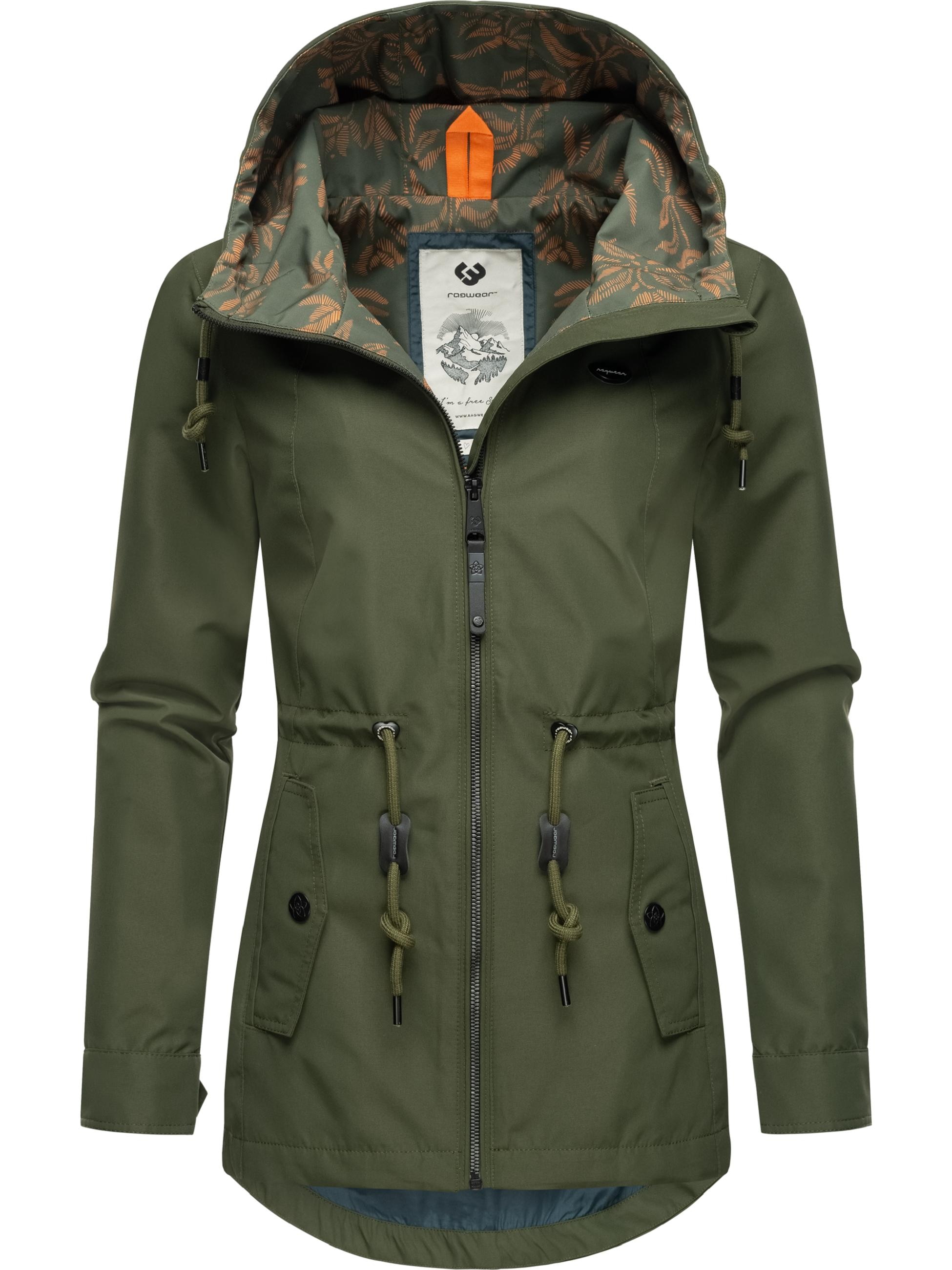 Ragwear Outdoorjacke »Übergangsjacke Monadis«, mit Kapuze, Leichte Damen Übergangsjacke mit wasserdichtem Obermaterial