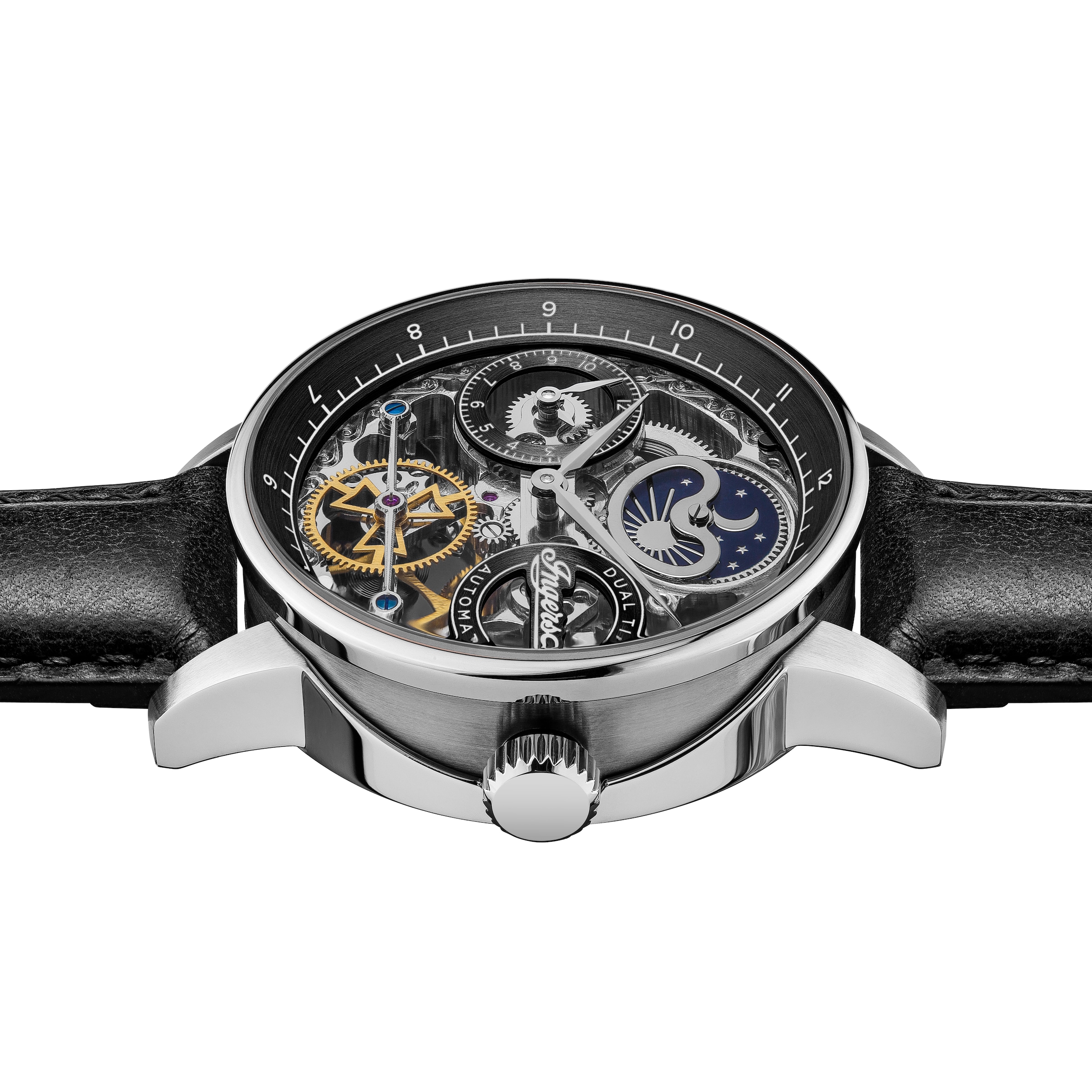 Ingersoll Automatikuhr »The Jazz« Armbanduhr, Herrenuhr, Mechanische Uhr, Lederarmband, analog, Dualzeit