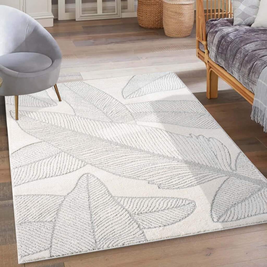 Carpet City Teppich »LOUNGE 0629«, rechteckig, 15 mm Höhe, Kurzflor-Teppich Modern, Hoch-Tief-Struktur, Wohnzimmer, Schlafzimmer