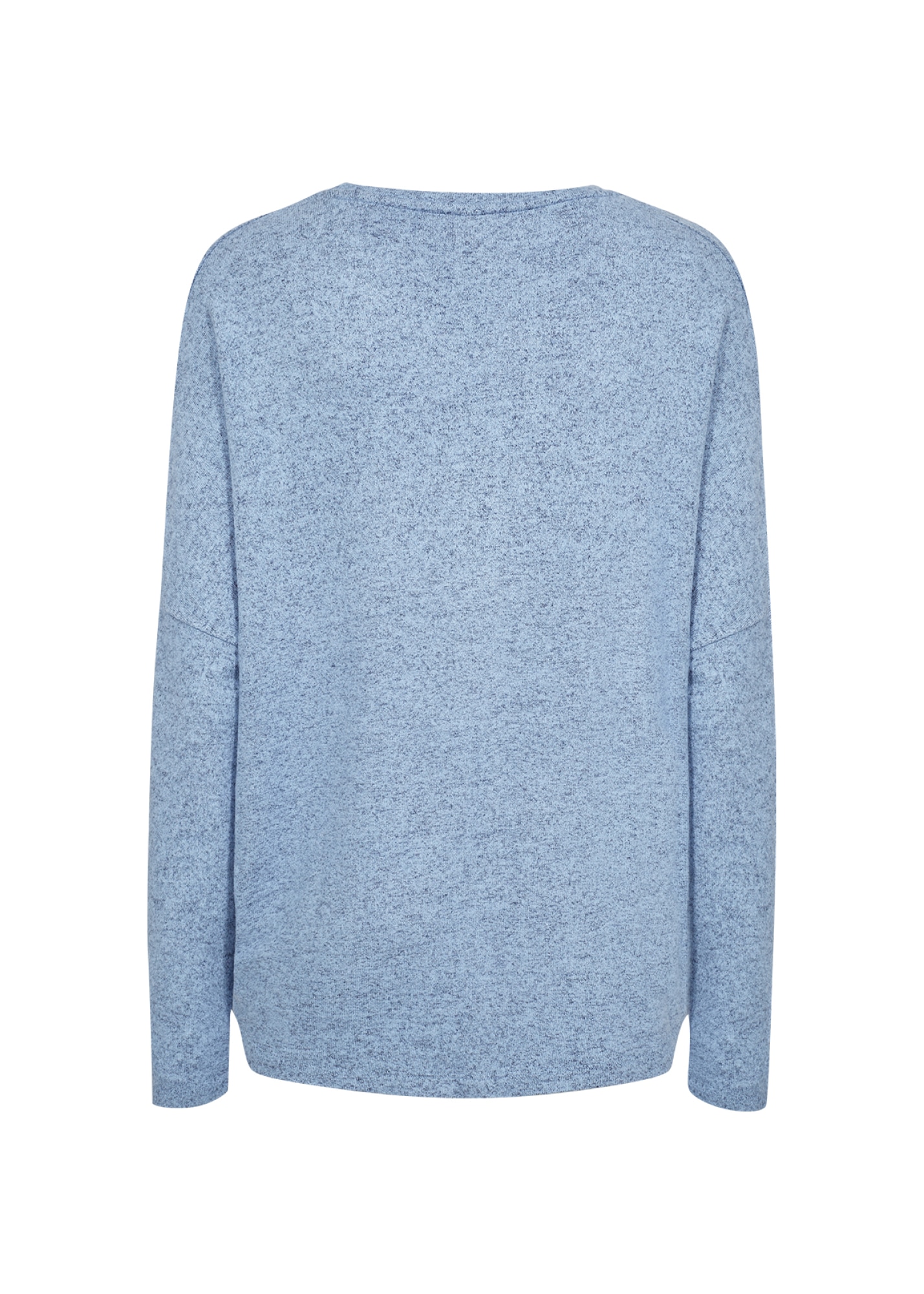 soyaconcept Rundhalsshirt »SC-BIARA 1«, bequemer Pullover, elastische Viskose-Qualität in melierter Optik
