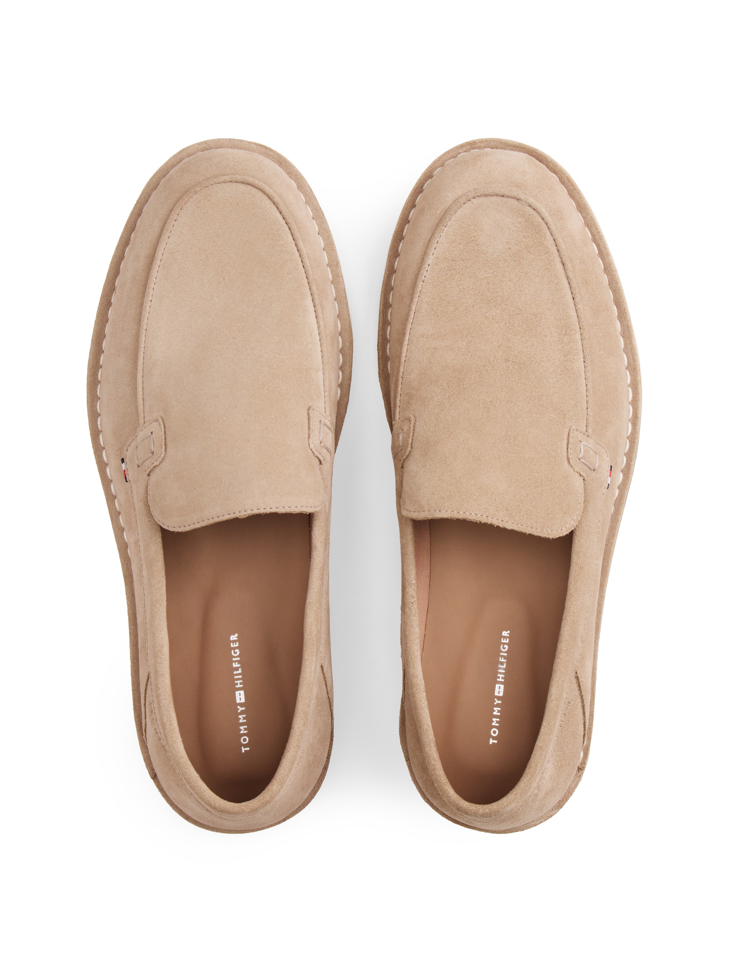 Tommy Hilfiger Loafer »HILFIGER STITCHDOWN SUEDE LOAFER«  Schlupfschuh, Slipper mit dezenter Rahmennaht