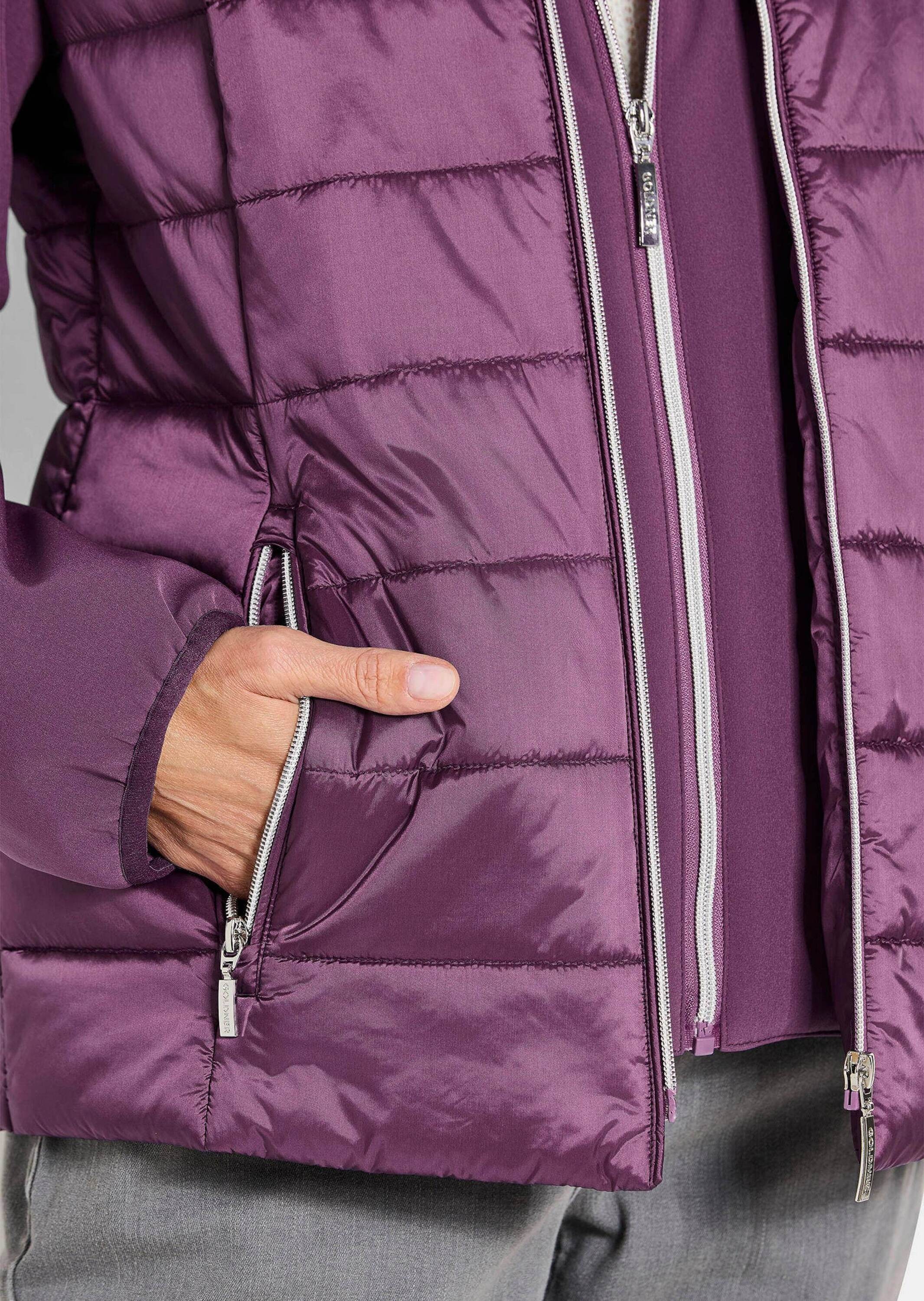 GOLDNER Kurzjacke »Steppjacke mit Ärmeln aus Softshell«