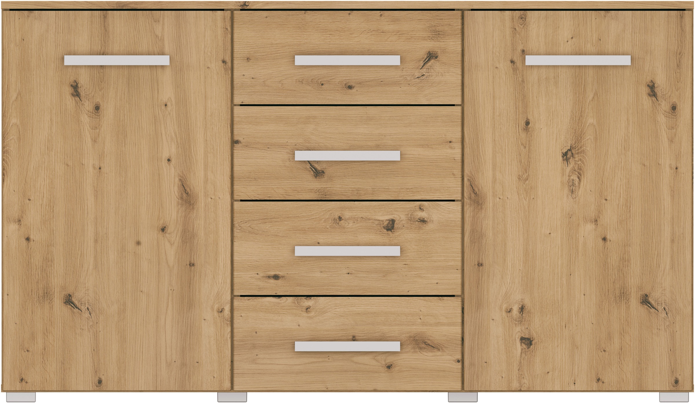 rauch Schubkastenkommode »Sideboard Kommode Kombikommode KOLUNA mit Dekorfront« Breite 120 cm,  vier große Schubladen, mit insgesamt 4 Einlegeböden MADE IN GERMANY